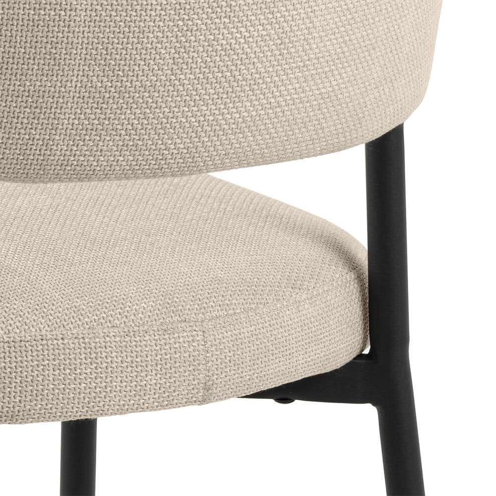 ACTONA GROUP Esszimmerstuhl »Edina 2er Set, Stoff - bequem & stilvoll, mehrere Farben, moderne« () Gepolstert, weicher Bezug & hoher Sitzkomfort, schwarze Stahlbeine