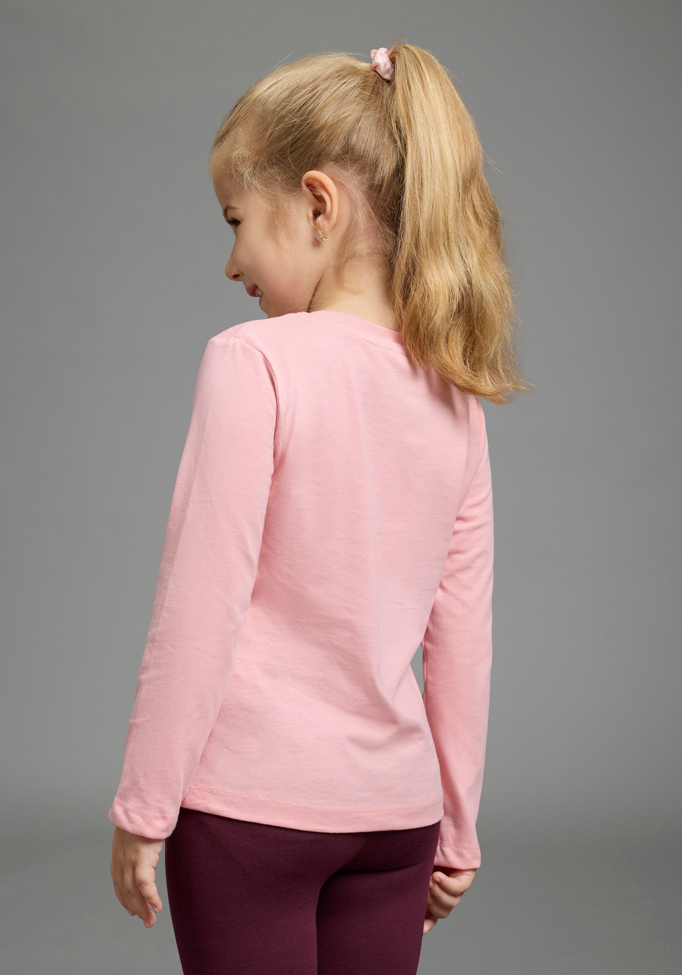 KIDSWORLD Langarmshirt »BARBIE Glitzerdruck Shirt, Mattel« BARBIE Nussknacker Shirt, hüftlange Basic-Passform, Langarm-Design