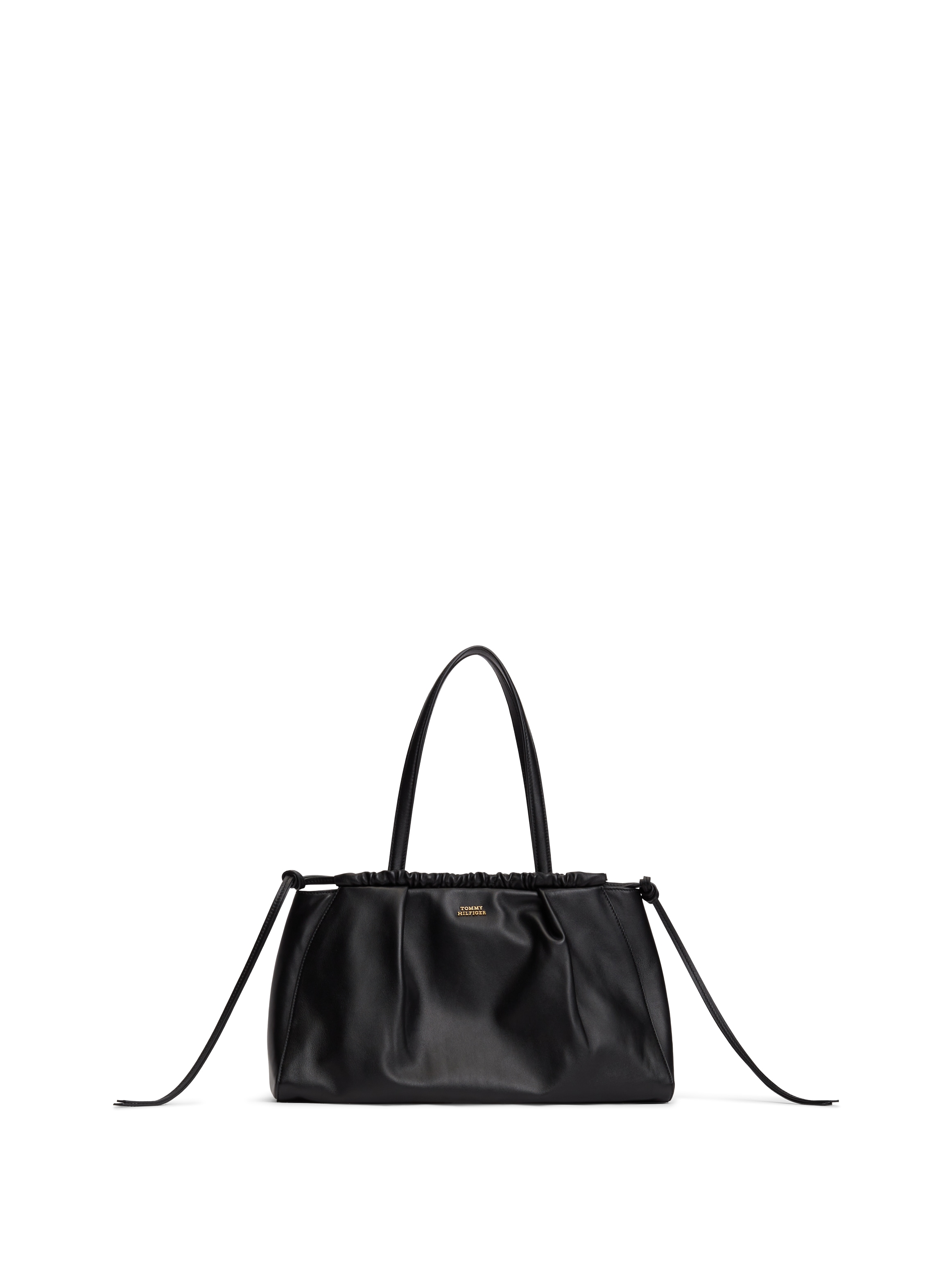 Image of Tommy Hilfiger Hobo "SOFT LEATHER HOBO" Damen Handtasche, Tragetasche mit Kordelverschuss