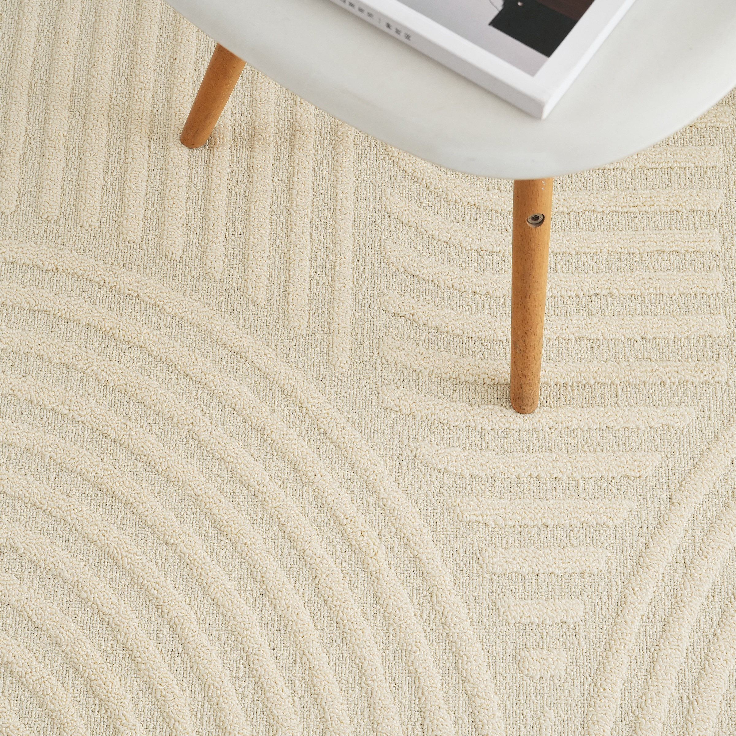 my home Teppich »Jola Hoch-Tief-Design, Scandi-Look, Zen«, rechteckig, 10 mm Höhe, Boho, Modern, 3D, Wohnzimmer, Schlafzimmer, wasserabweisend