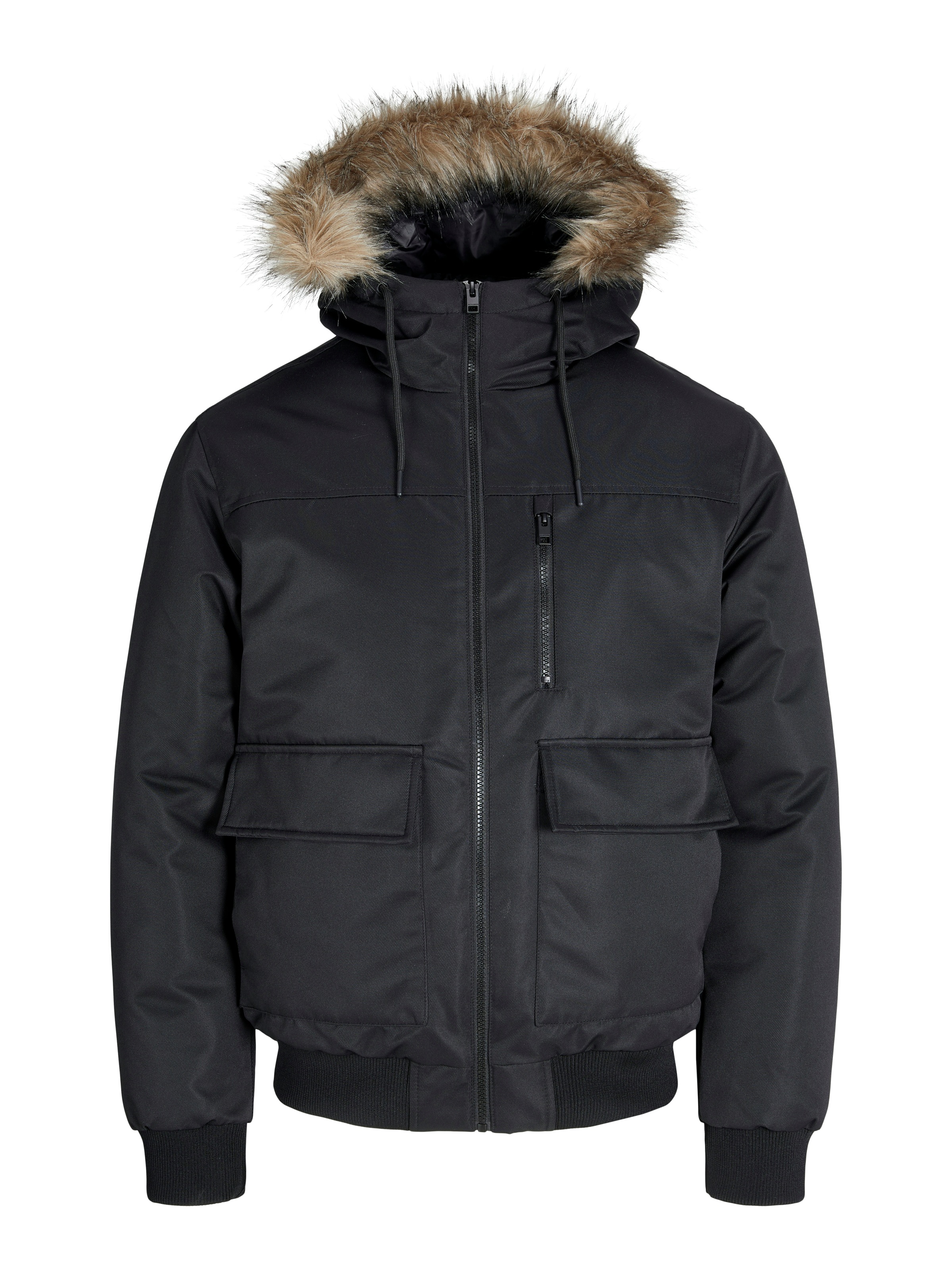 Image of Jack & Jones Bomberjacke "JJCHARLIE DETACHABLE FAUX FUR BOMBER" mit Kapuze