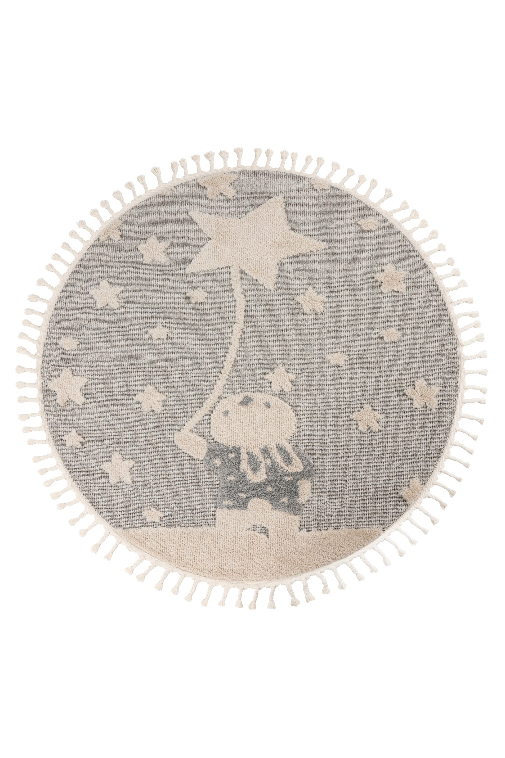 Image of Obsession Kinderteppich "My Fano 393" rund 11 mm Höhe Motiv Hase & Sterne, mit Fransen, auch in rund
