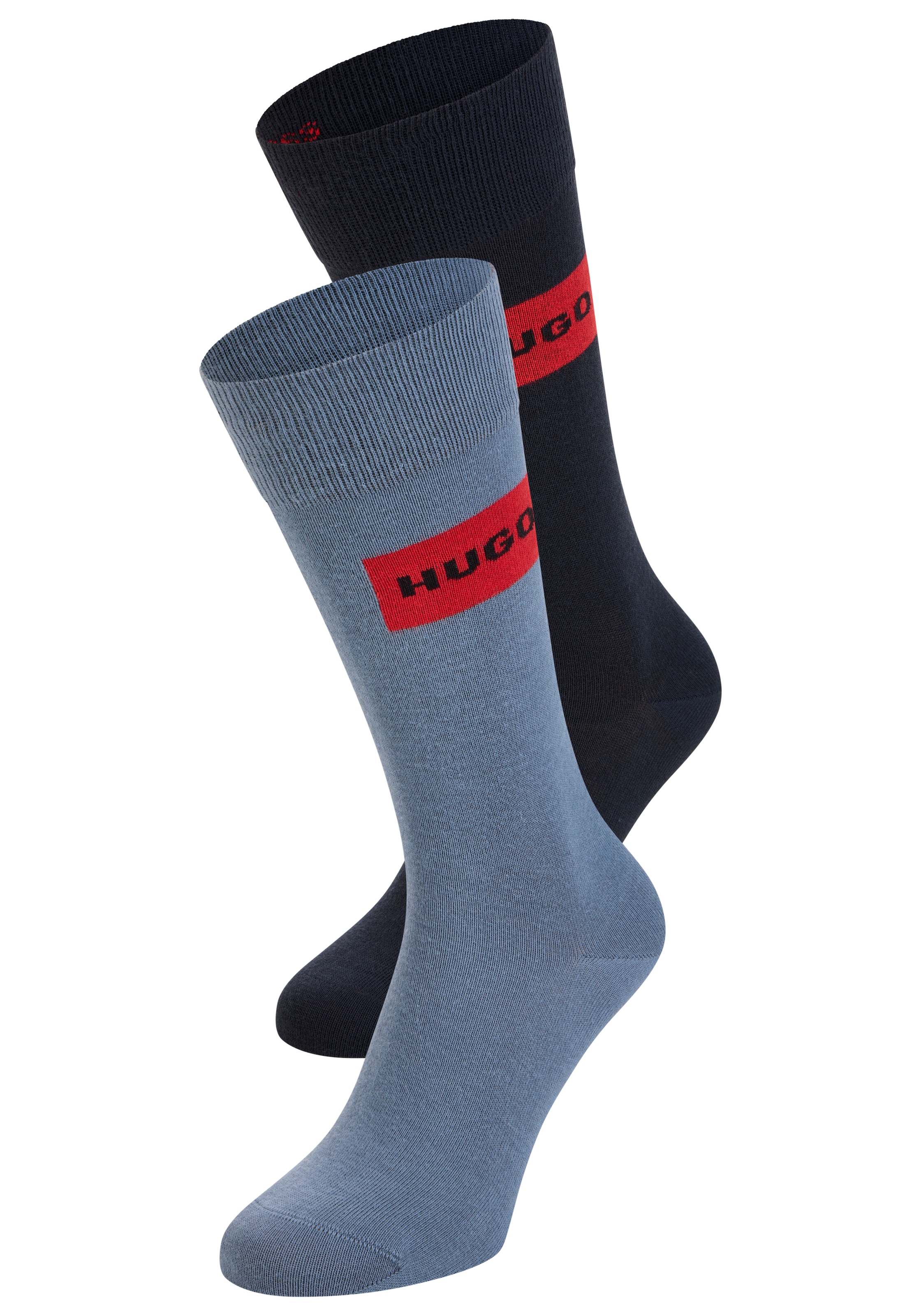 Image of HUGO Underwear Socken "RED LABEL" 2 Paar tlg. mittelhoch, verstärkte Fersen- und Zehenbereich, Rippbündchen