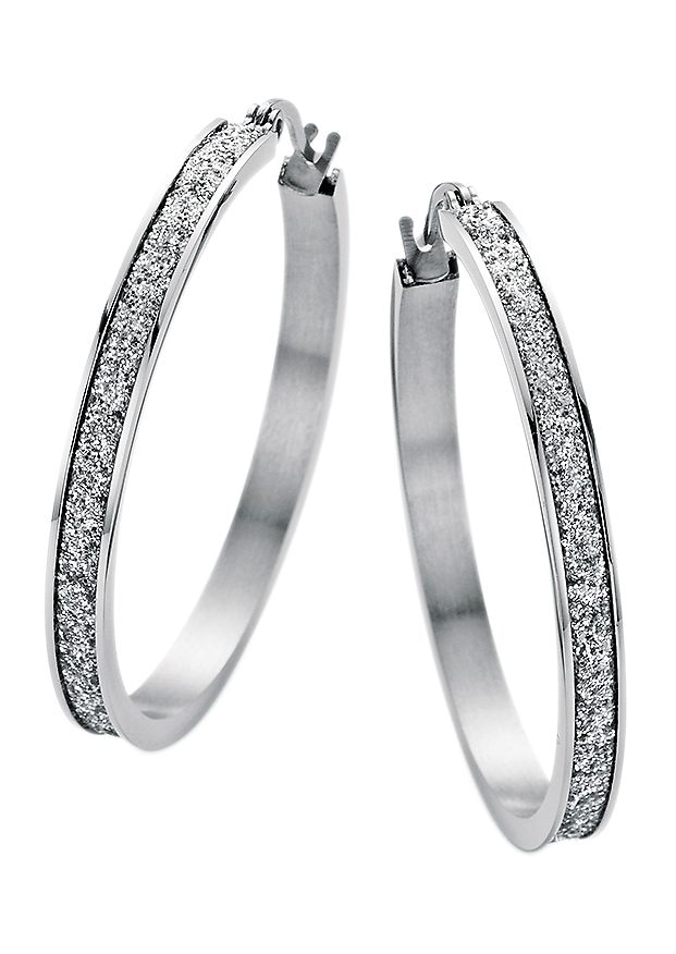 Paar Creolen »Glitter-Optik«