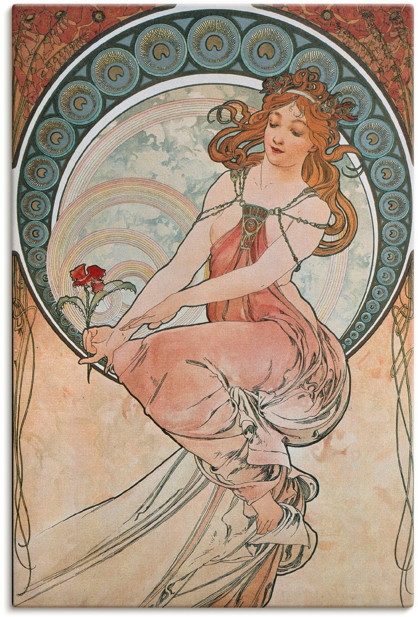 Image of Artland Wandbild »Vier Künste: Die Malerei. 1898«, Frau, (1 St.), in vielen Grössen & Produktarten - Alubild / Outdoorbild für den Aussenbereich, Leinwandbild, Poster, Wandaufkleber / Wandtattoo auch für Badezimmer geeignet bei Ackermann Versand Schweiz