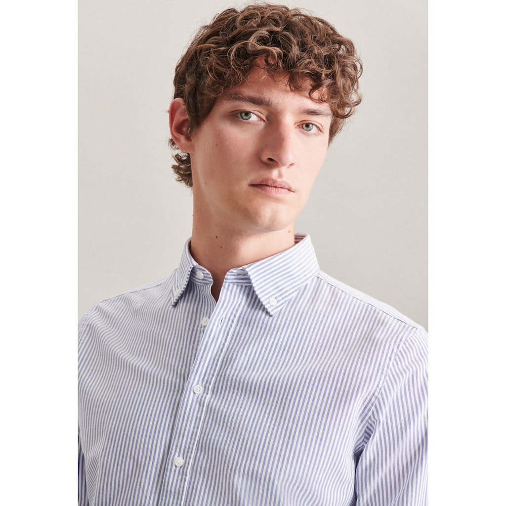 seidensticker Businesshemd »X-Slim«, X-Slim Langarm Button-Down-Kragen Streifen