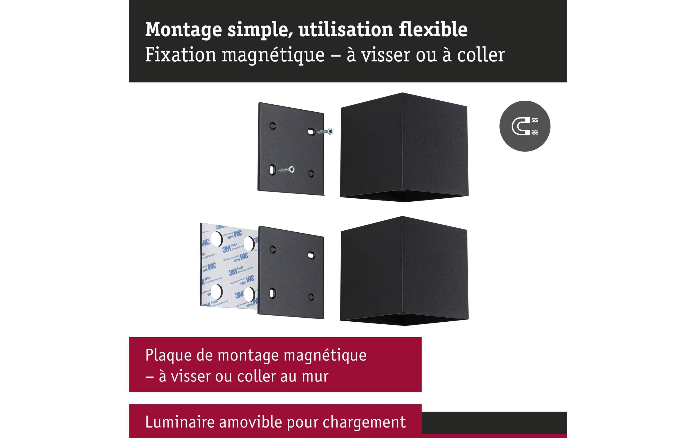 Paulmann Lampe murale »Nyara IP44« 1 cuis