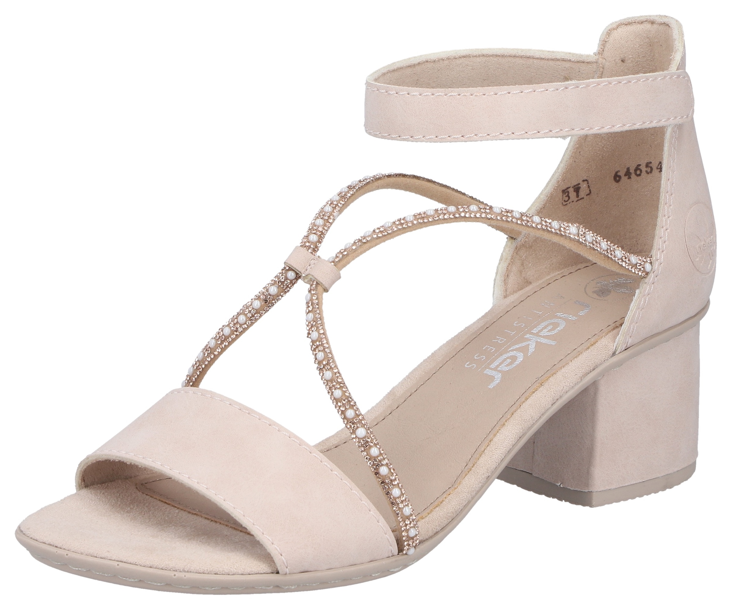Rieker Sandalette  Sommerschuh, Sandale, Blockabsatz, mit praktischem Klettverschluss