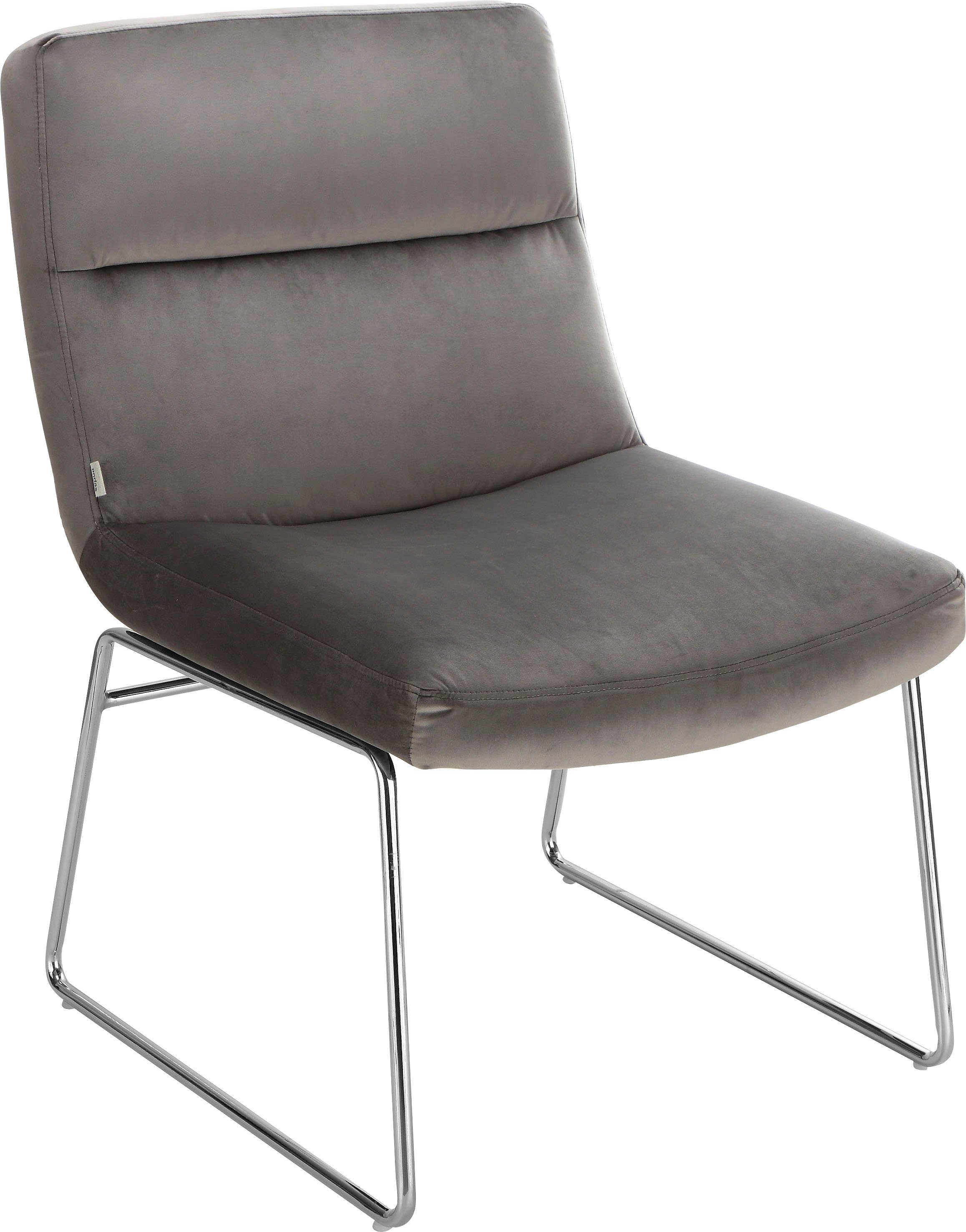 andas Sessel »Gil, Loungesessel Wohnzimmer,«, Samtvelours Bezug, in drei Farbvarianten, Sitzhöhe 47,5 cm