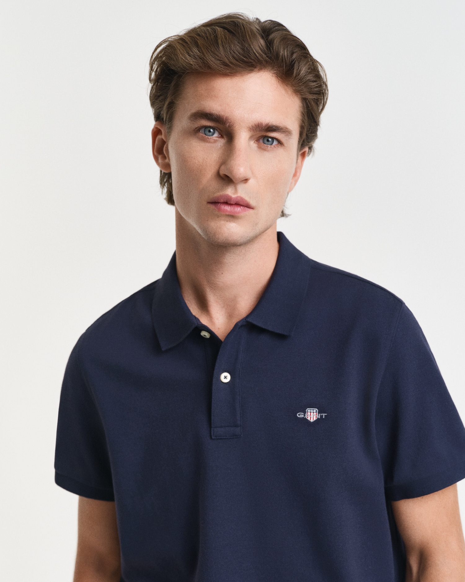 Gant Poloshirt »REG SHIELD SS PIQUE POLO«, mit Logo und Flachstrickkragen 100% Baumwolle Pique