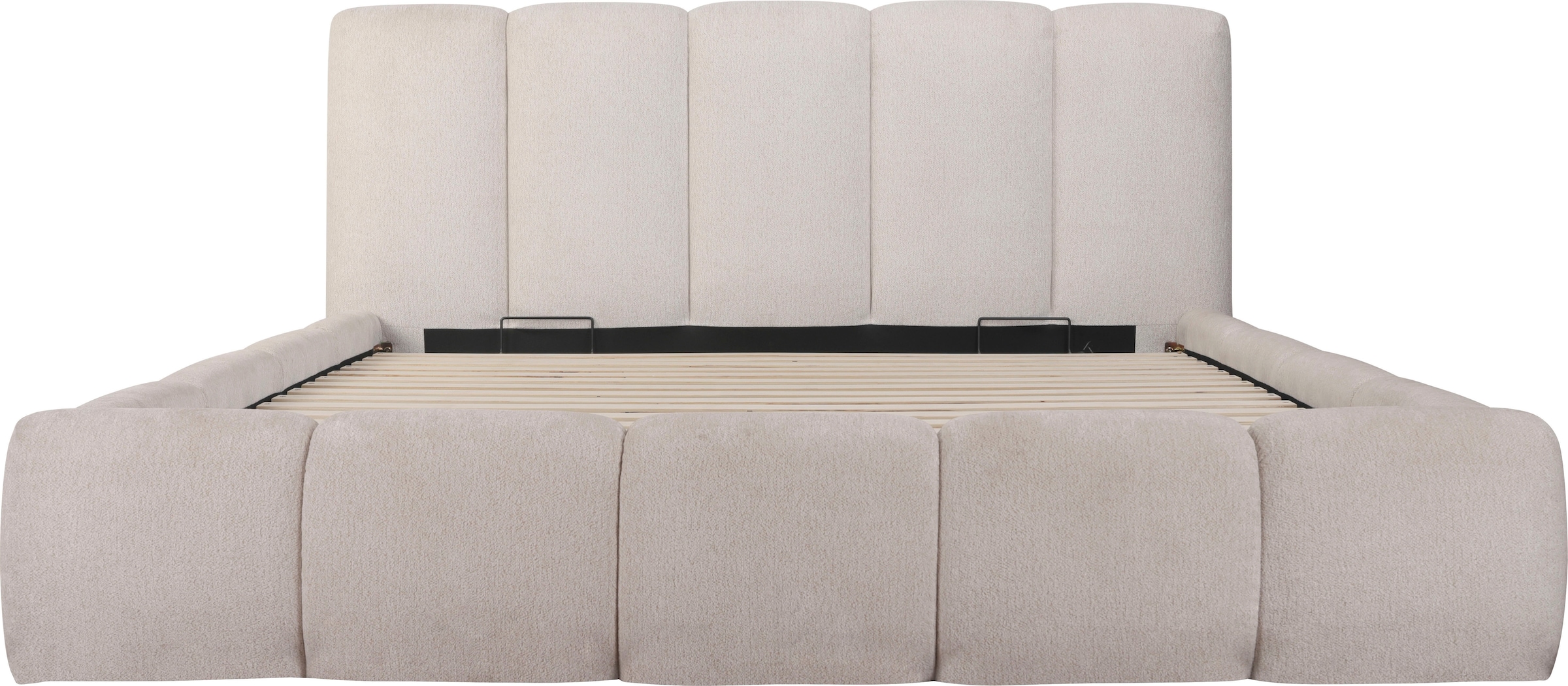 Home affaire Lit rembourré »MERLINDA in der Breite 180cm, inkl. Lattenrost und Bettkasten« gepolstertes Kopfteil und Rahmen, Bezug im Chenillecharakter