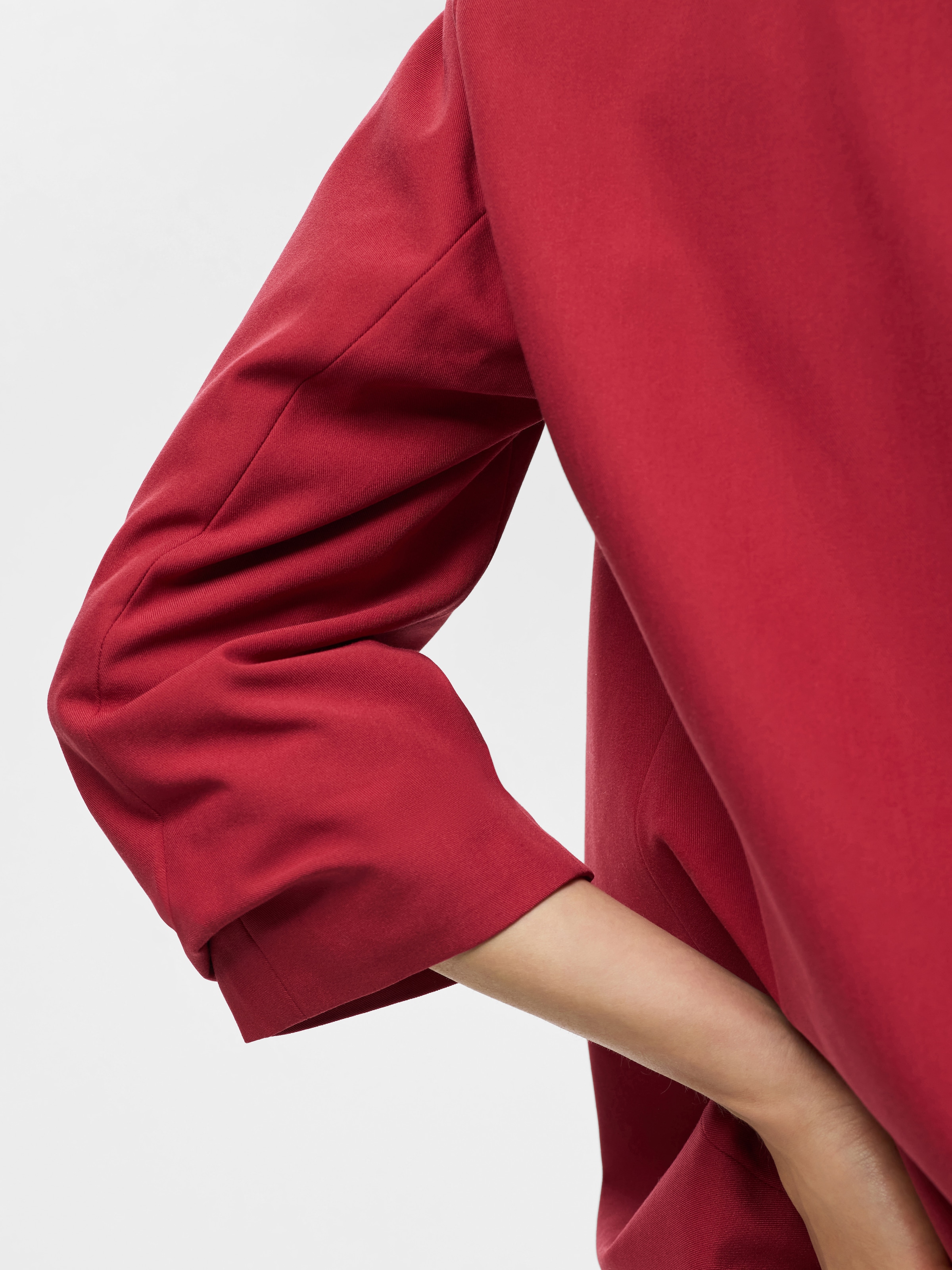 pieces Blazer chemisier »PCBOSELLA 3/4 BLAZER NOOS« Materialmix, regular fit