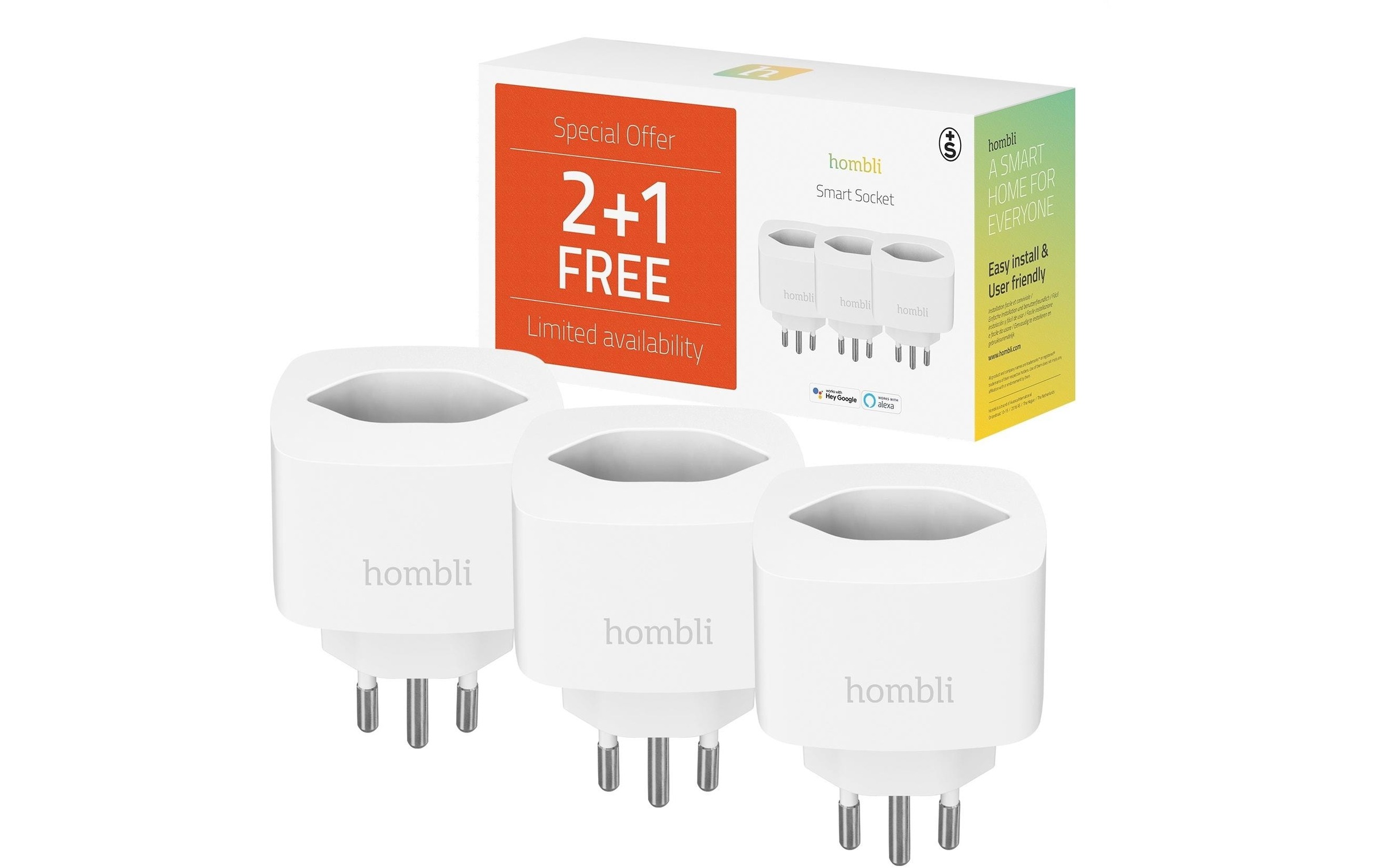 Image of Hombli Smart-Home-Steuerelement "Socket CH Weiss 3er-Set"