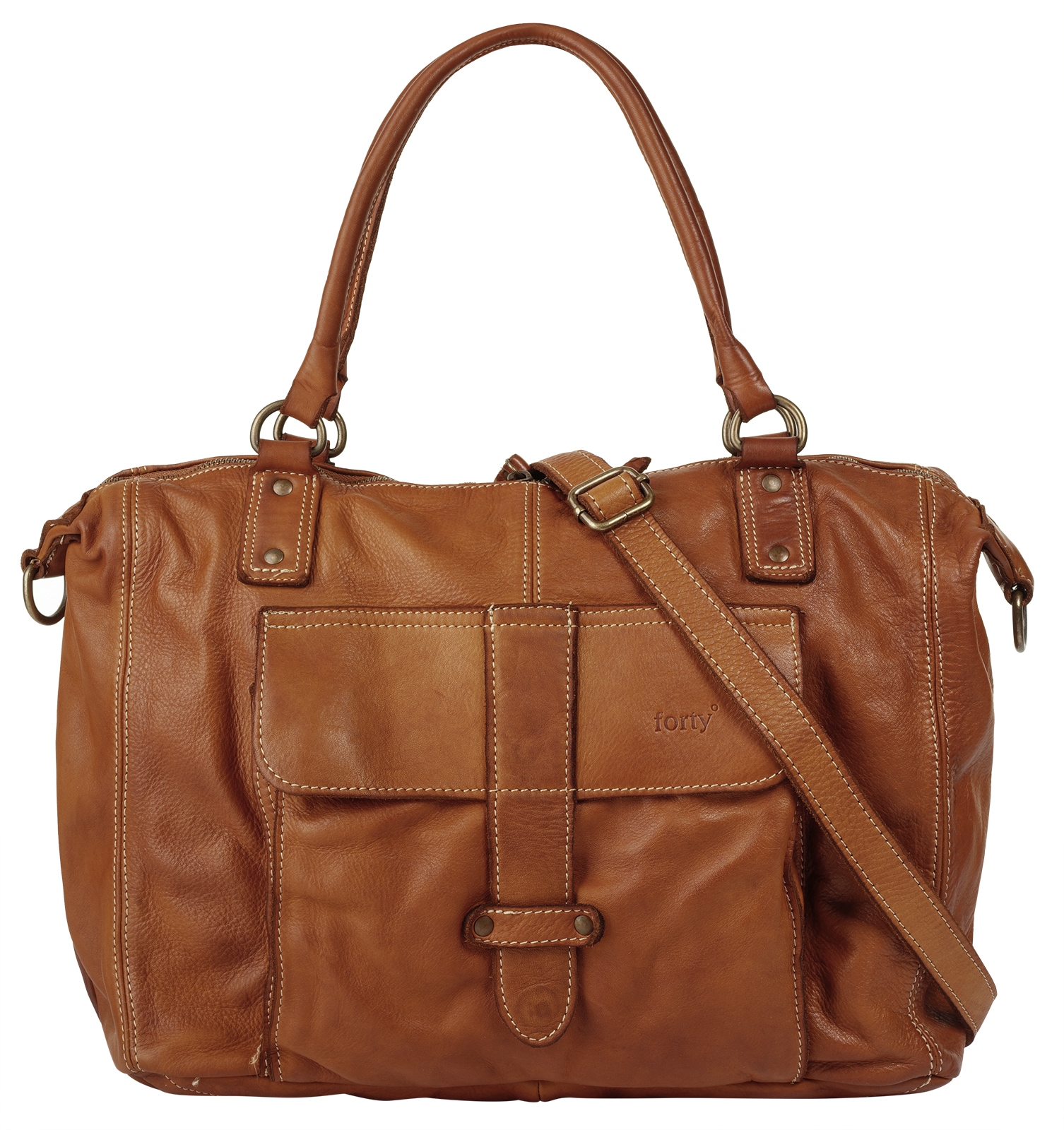 Image of forty Shopper "FORTY Damen echt Leder, Made in Italy" echt Leder, Made in Italy