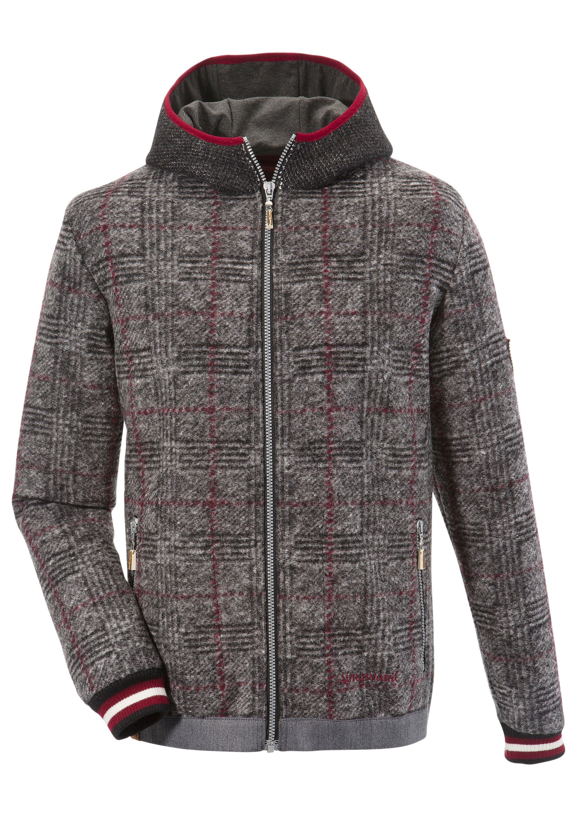 Trachtenoutdoorjacke Herren mit gefütterter Kapuze