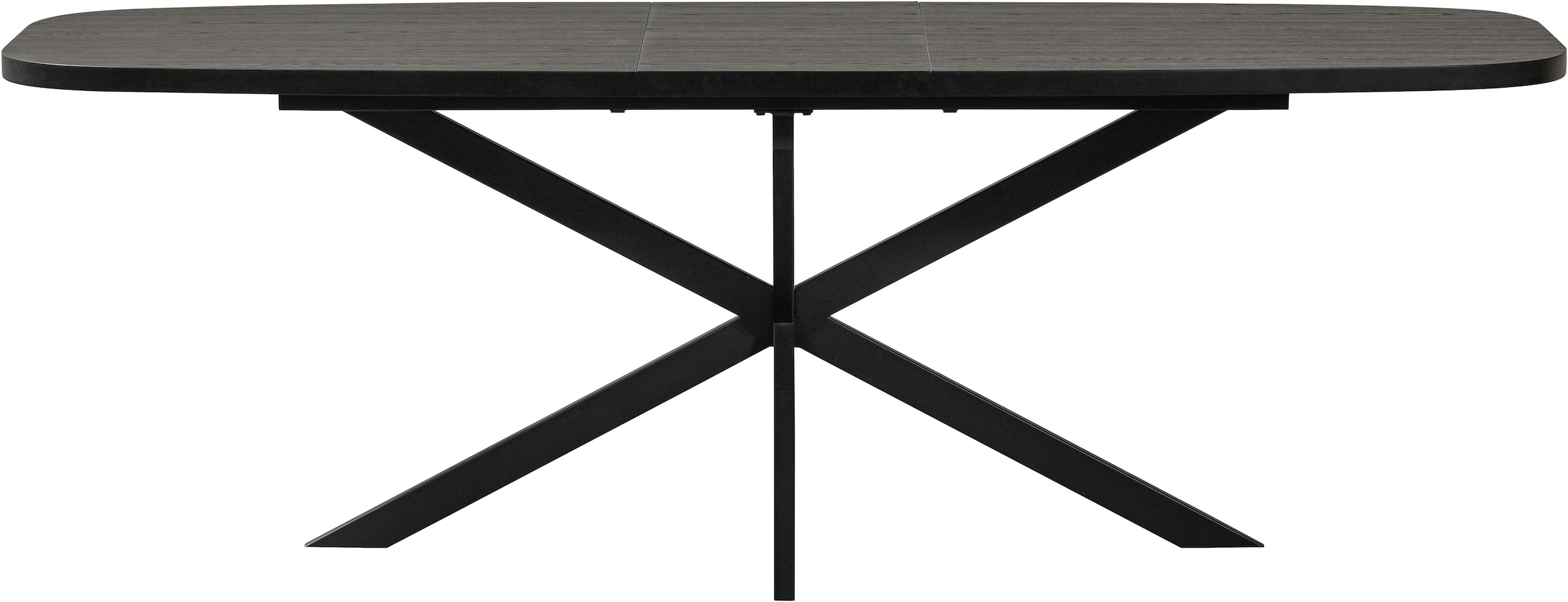 WOOOD Table de salle à manger »Arros MDF Lackiert Ausziehbar, B 220 x T 90 x H 75 cm« Forme ovale, capacité de charge partie centrale 100 kg, grain visible