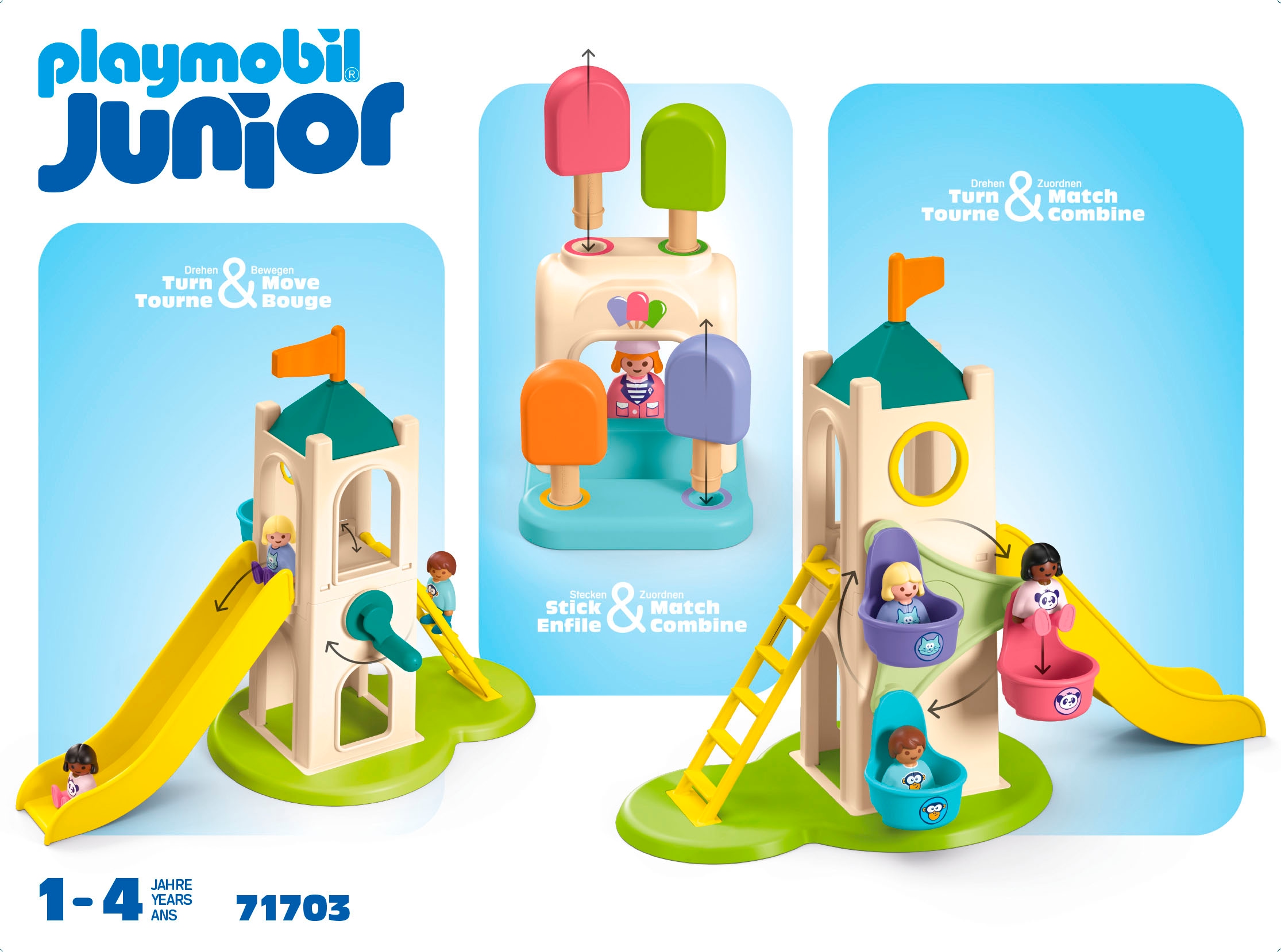 Playmobil® Konstruktions-Spielset »Erlebnisturm mit Eisstand (71703), JUNIOR« Made in Europe