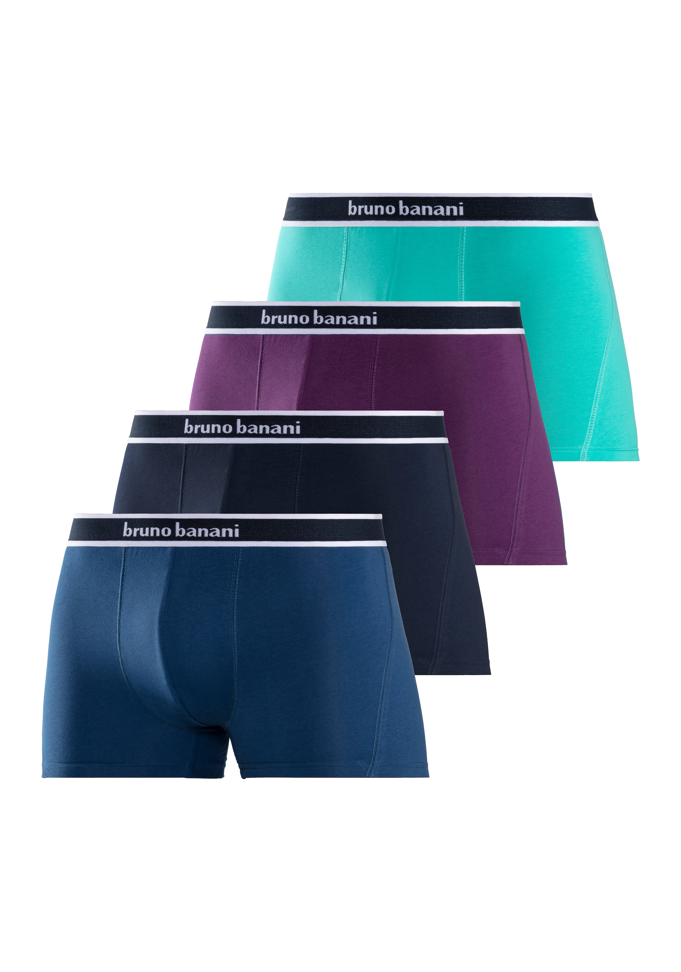 Bruno Banani Boxer »Boxershorts für Herren« 4er Pack,  mit Steifen und Logo im Bund