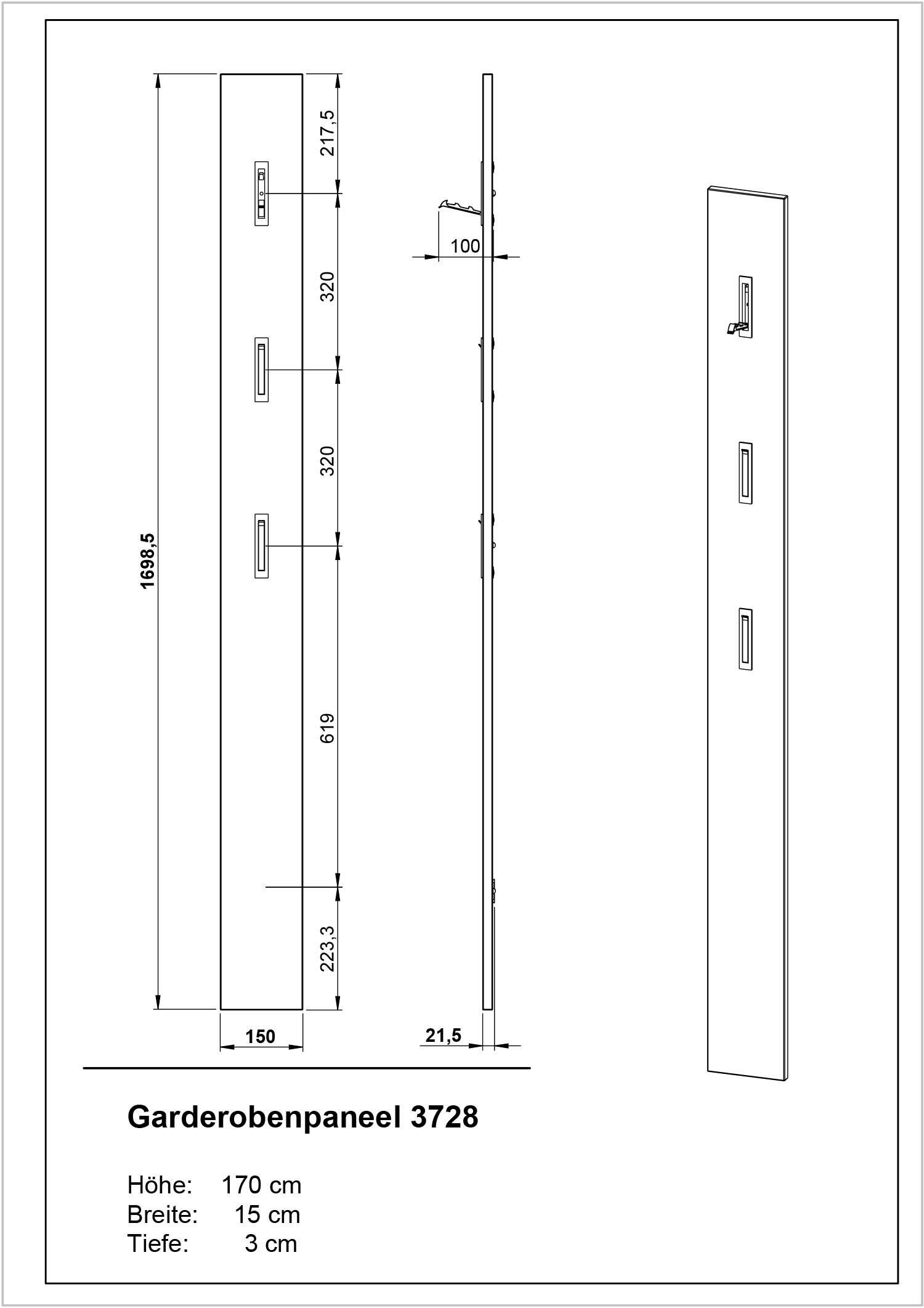 GERMANIA Ensemble de vestiaires »GW-Ameca« Ensemble, 3 cuis tlg.