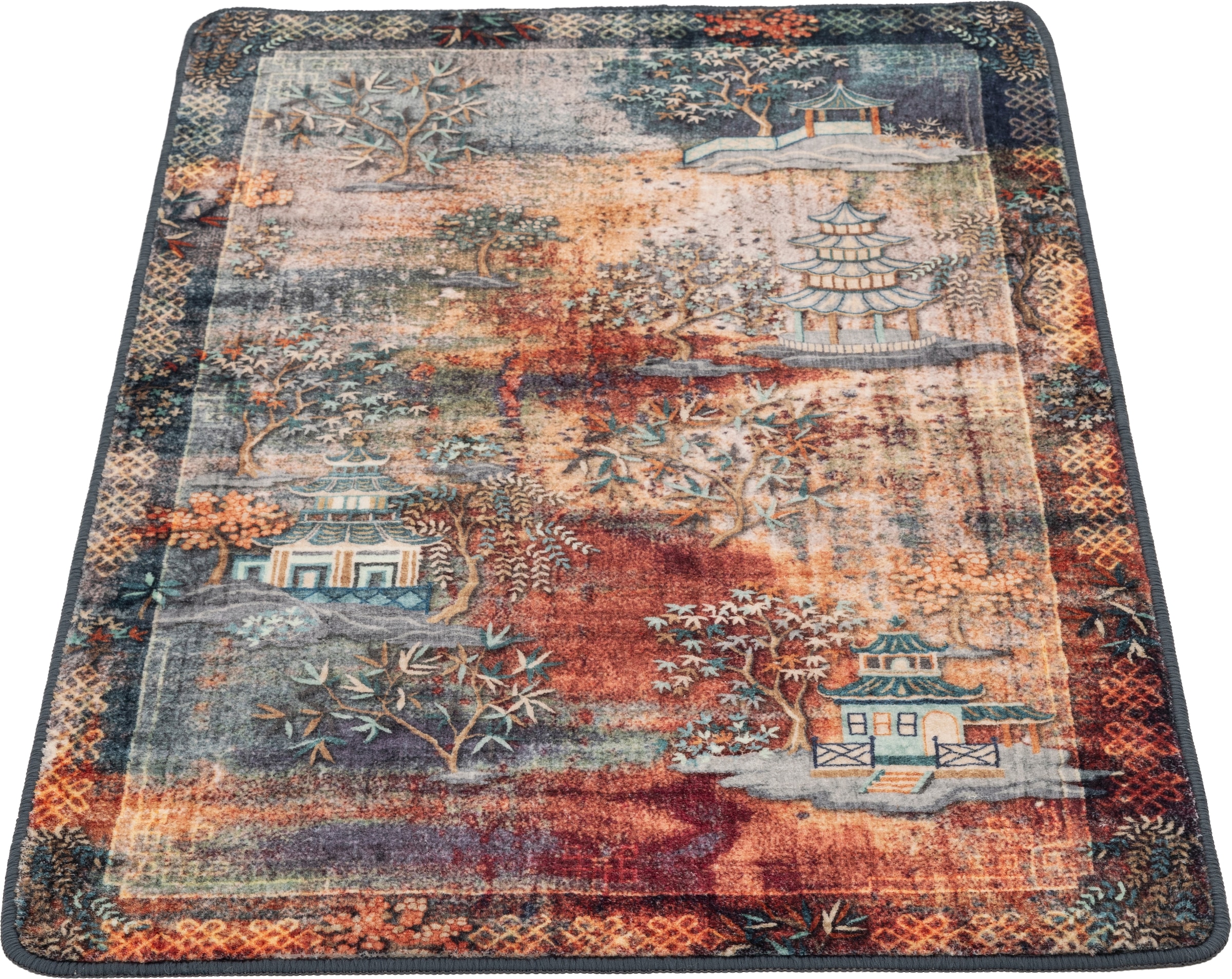 Gino Falcone Tapis de bain »Aquata GF-163, Badvorleger, Badezimmer Teppich« Höhe 7 mm revêtement antidérapant Badteppich, bedruckt, rechteckig