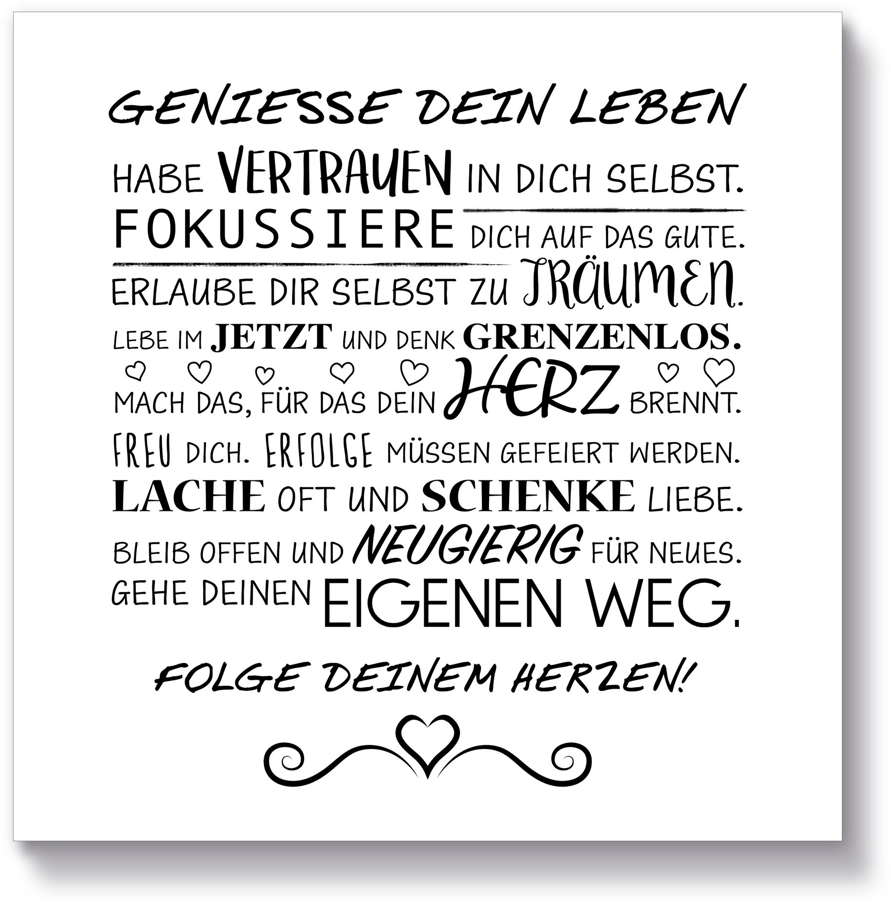 Image of Artland Holzbild »Geniesse dein Leben«, Sprüche & Texte, (1 St.) bei Ackermann Versand Schweiz