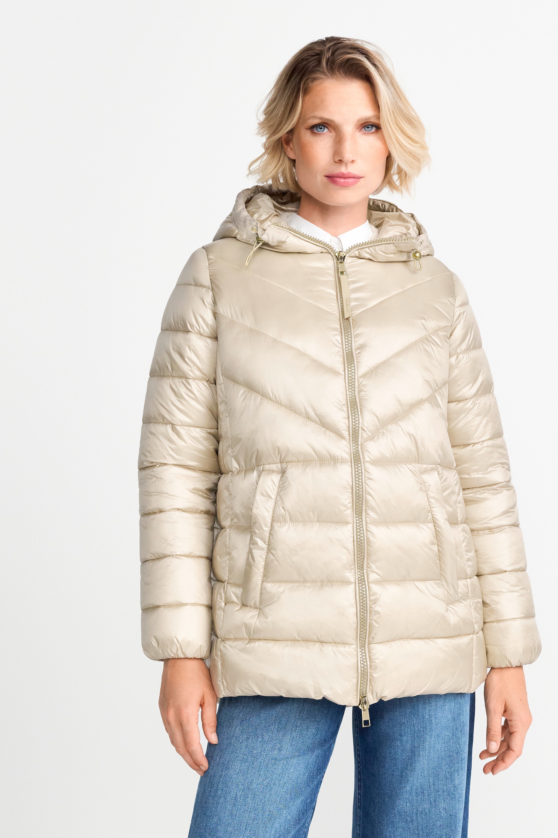 Image of RICHROYAL Steppjacke mit Kapuze mit 2-Wege-Reissverschluss