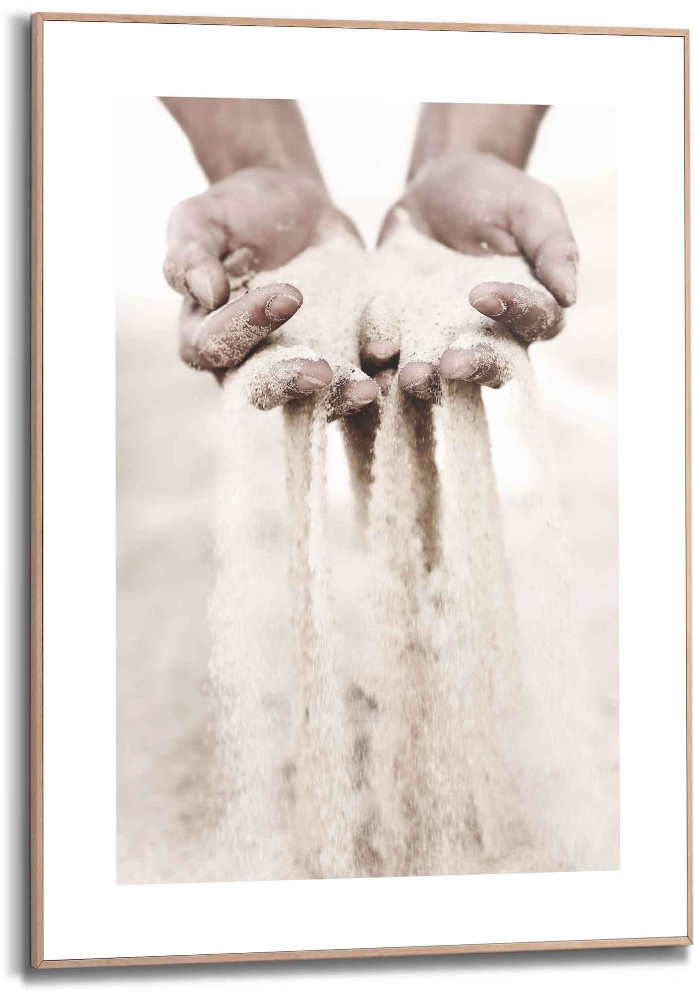 Image of Reinders Bild "Gerahmtes Bild Sand durch die Finger Leere Hände - Sandkorn - Verlust" Menschen 1 Stk. tlg.