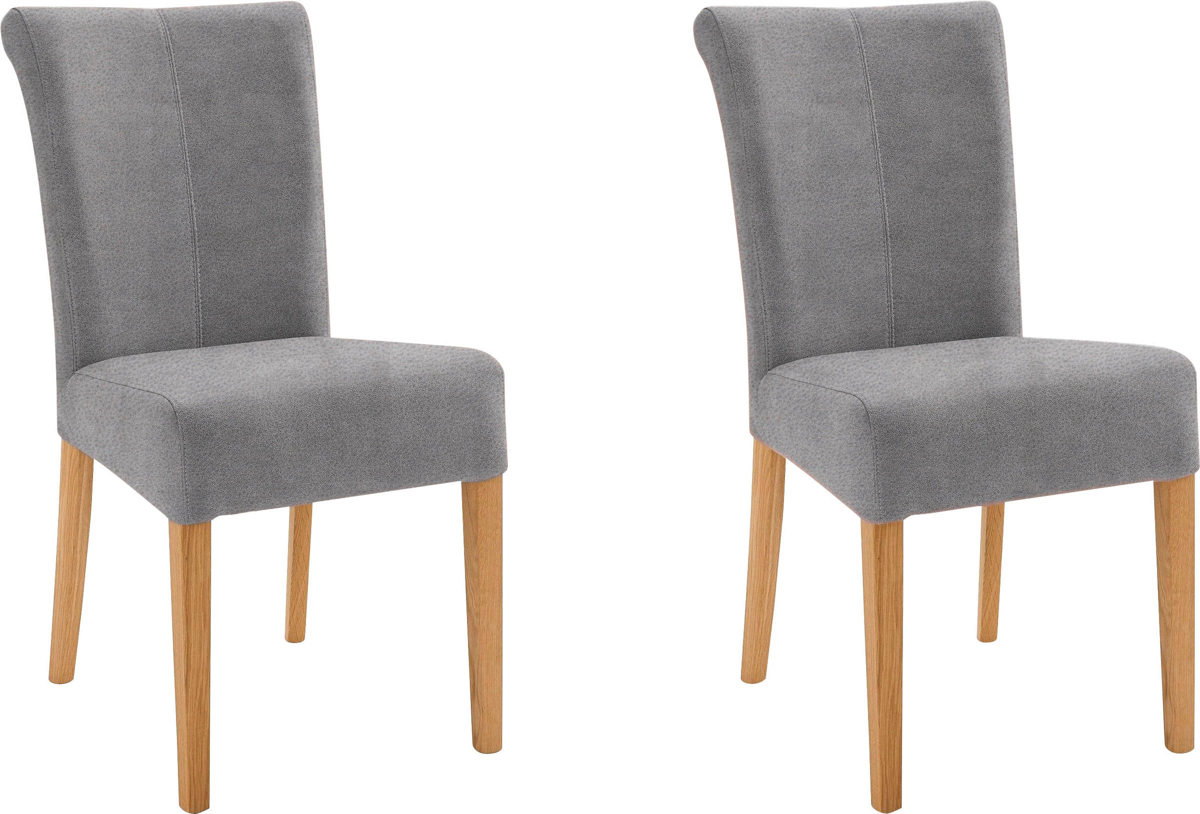 Image of Home affaire 4-Fussstuhl »Barcelona«, (Set), 2 St., Microfaser, Stuhlbeine aus Massivholz, Sitz und Rücken gepolstert bei Ackermann Versand Schweiz