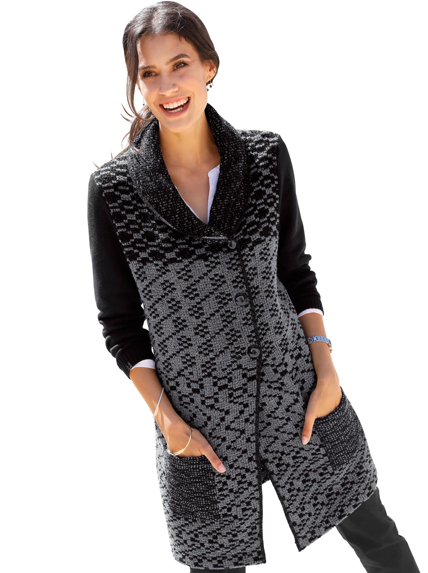 Image of Inspirationen Jacquardstrickjacke bei Ackermann Versand Schweiz