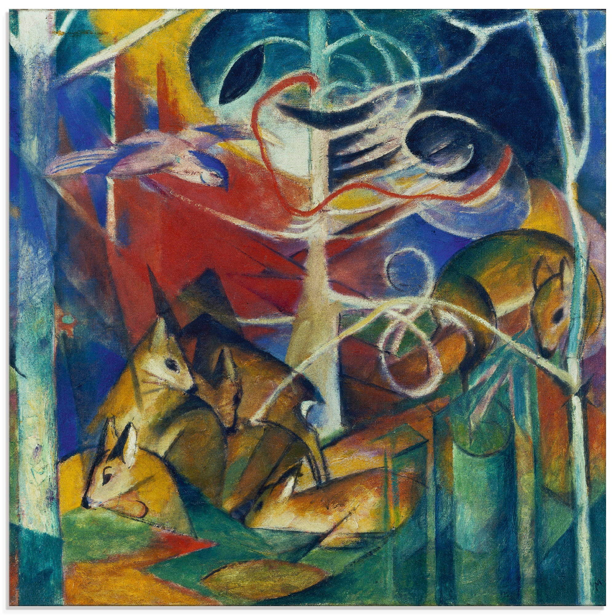 Image of Artland Glasbild »Rehe im Walde I. 1913«, Wildtiere, (1 St.) bei Ackermann Versand Schweiz