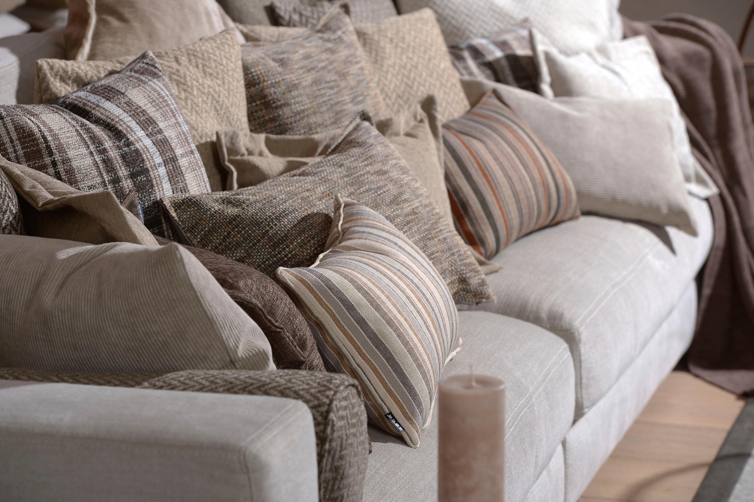 H.O.C.K. Coussin décoratif »Ardesia« mit Karomuster, Kissenhülle mit Füllung, 1 Stück