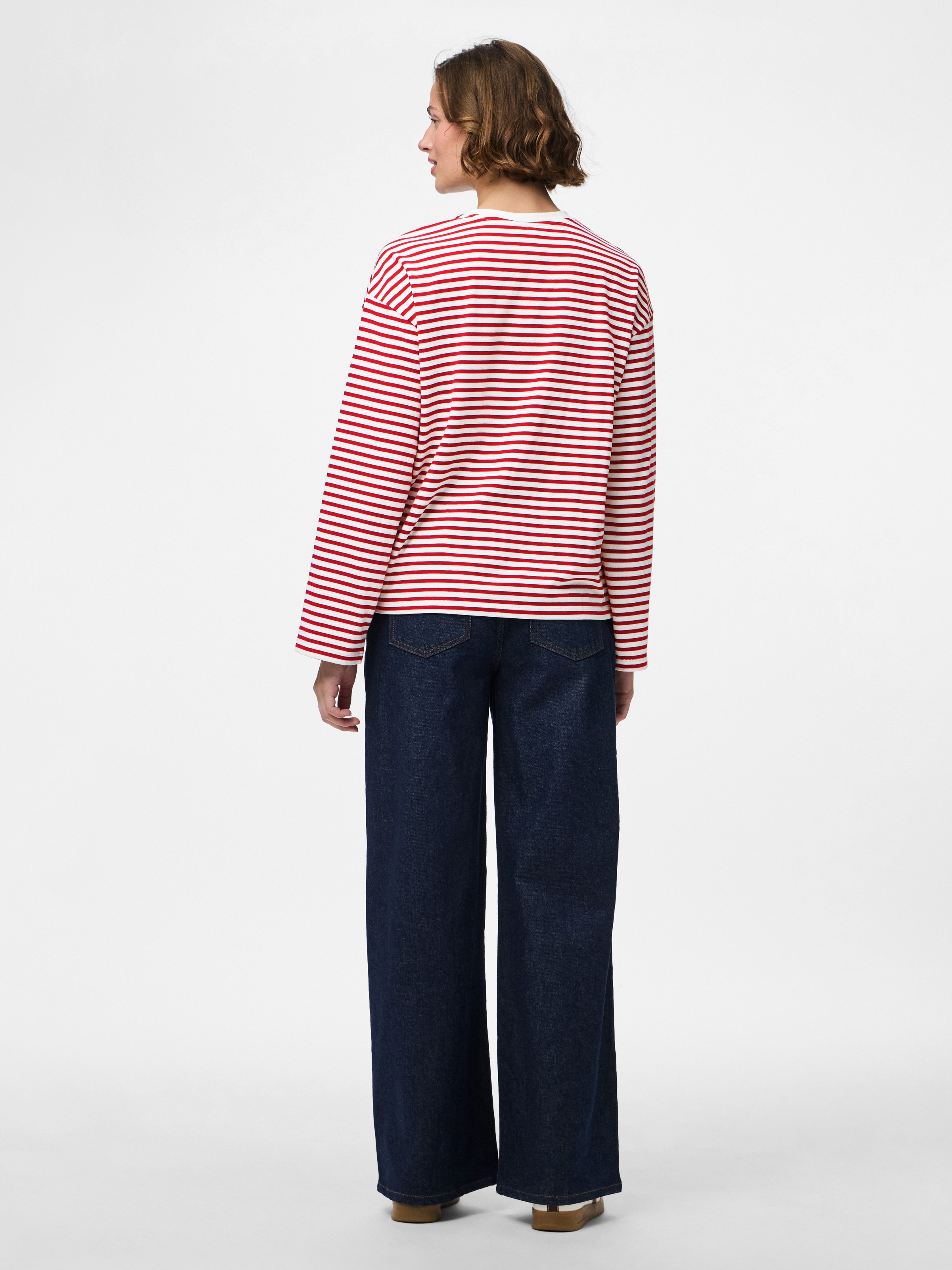 pieces T-shirt à manches longues »PCSADIE LS TOP JRS NOOS« mélange de coton, oversize