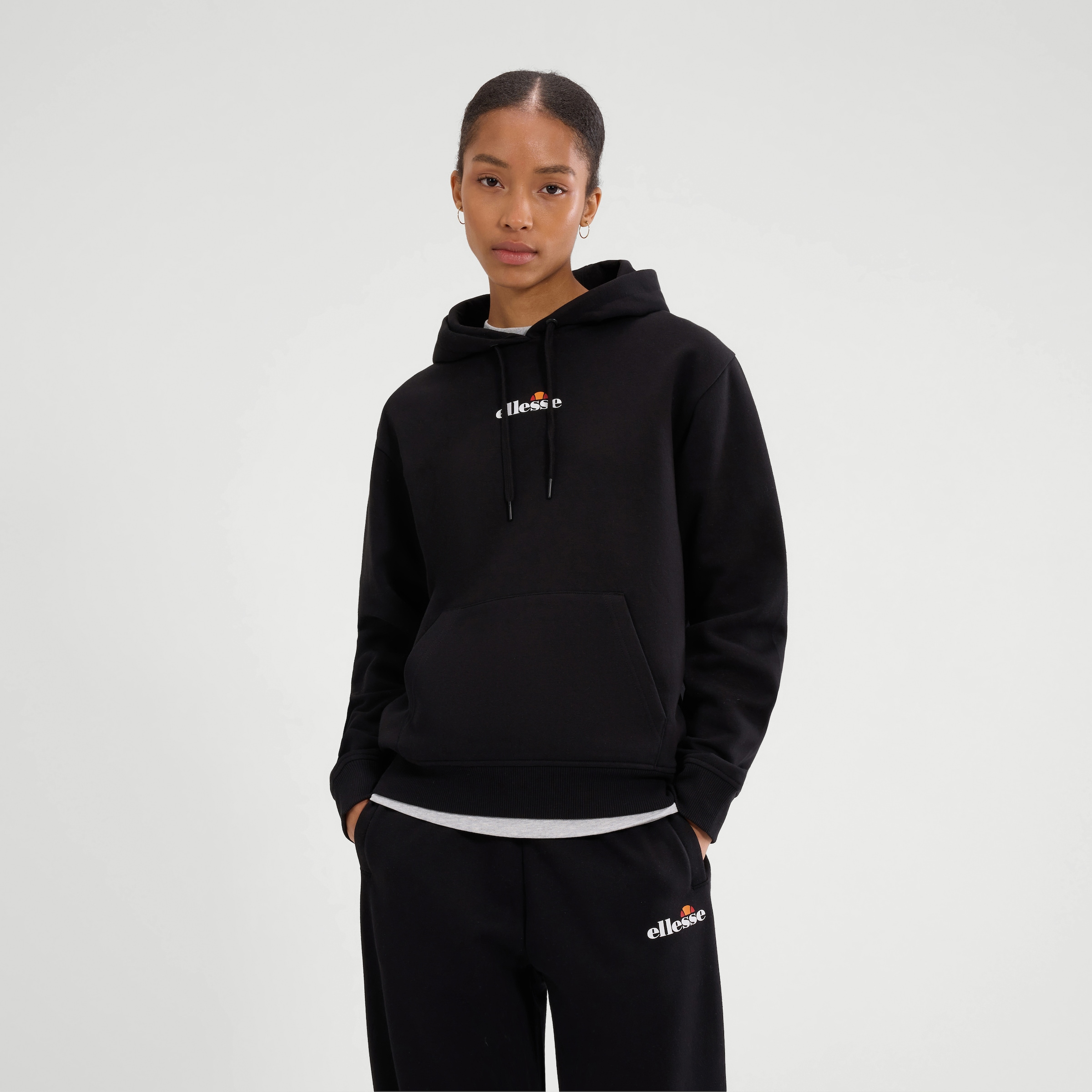 Image of Ellesse Kapuzensweatshirt, mit Kapuze, aus Baumwolle und Polyester, in den Grössen 34 bis 44