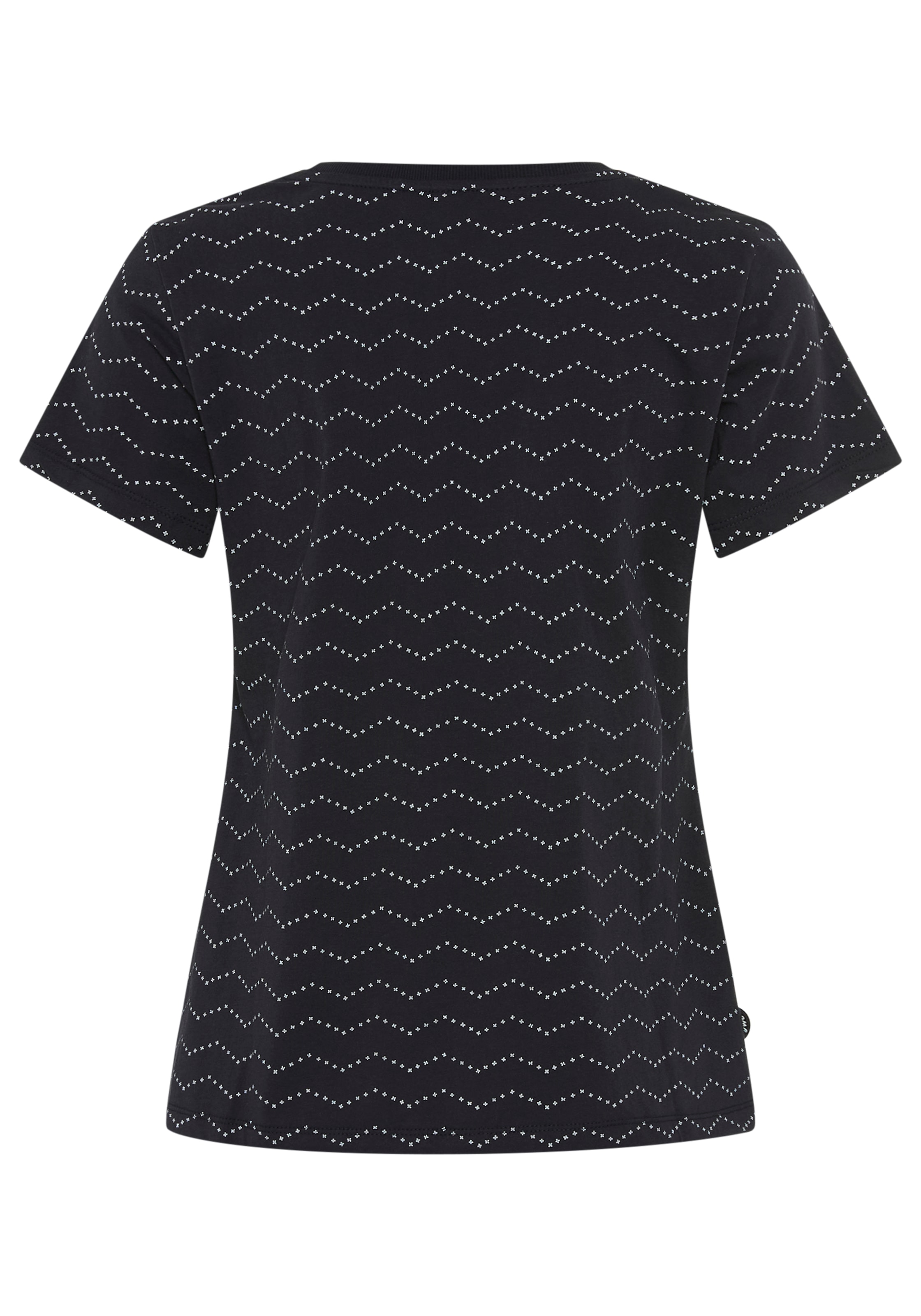 Ragwear T-shirt à manches courtes »MINTTA ZIG ZAG O« en aspect zigzag avec inscription de la marque au col