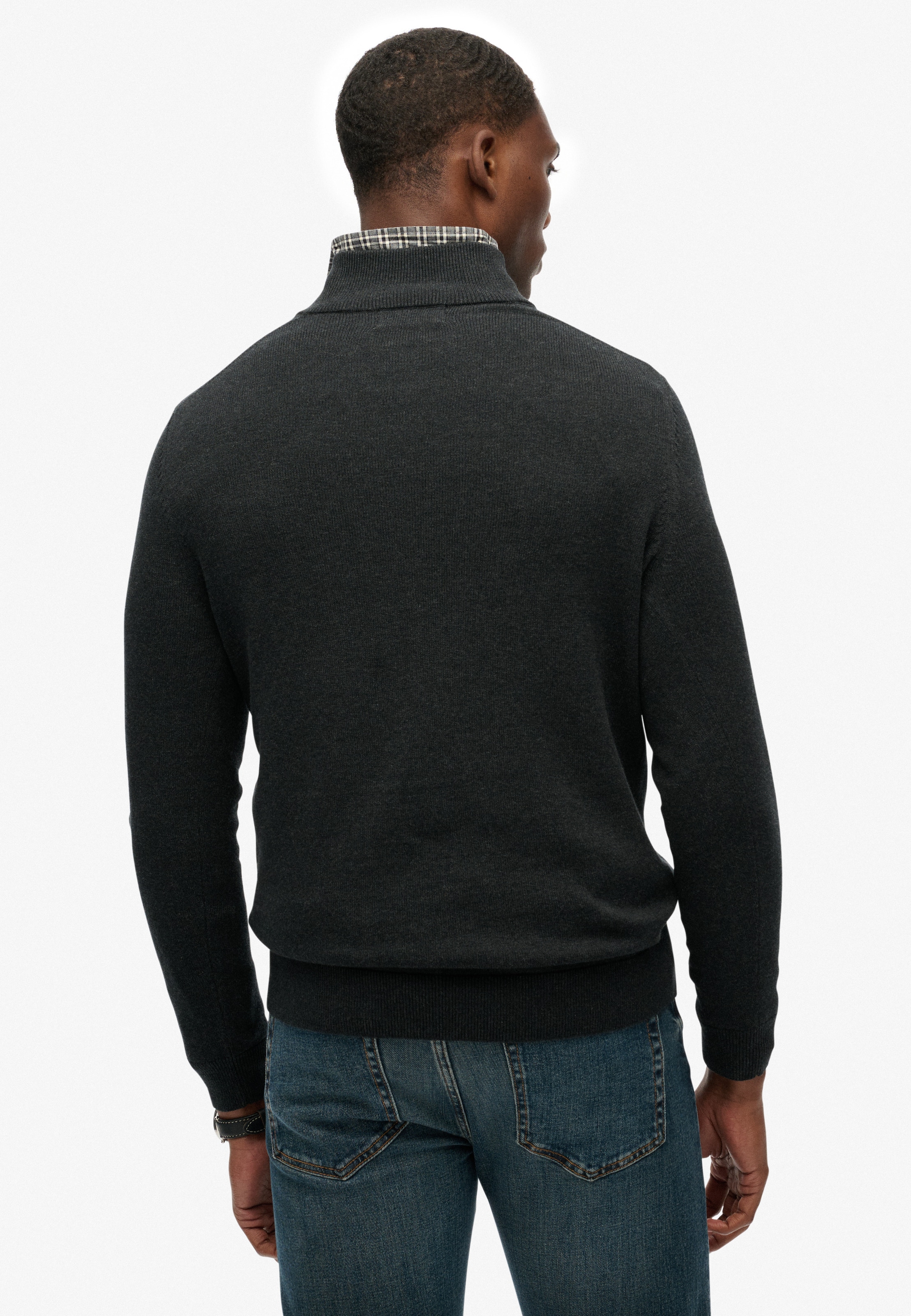 Superdry Strickpullover »ESSENTIALS COTTON HALF ZIP«