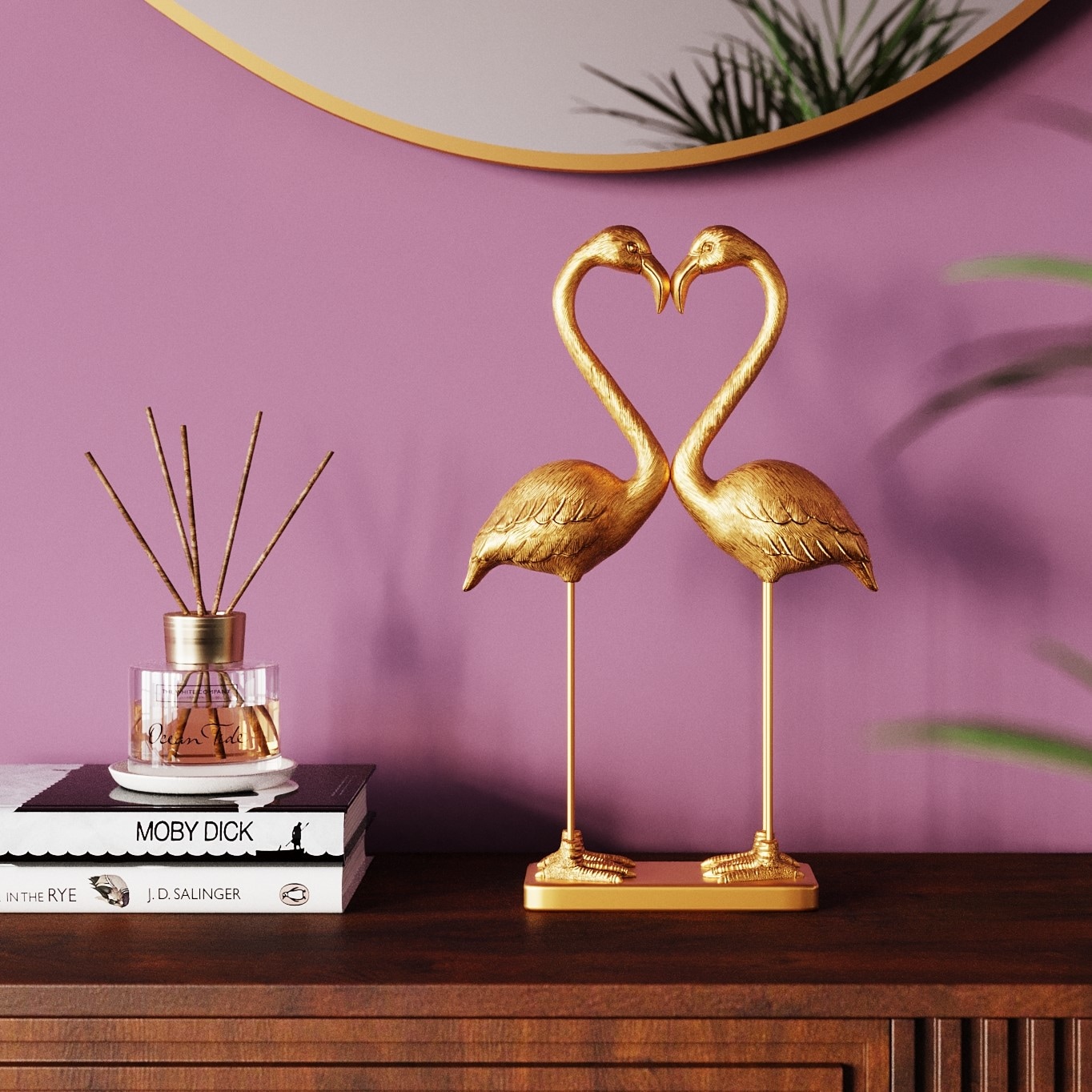 Kare Design Figurine de décoration »Flamingo Love Gold 39cm«