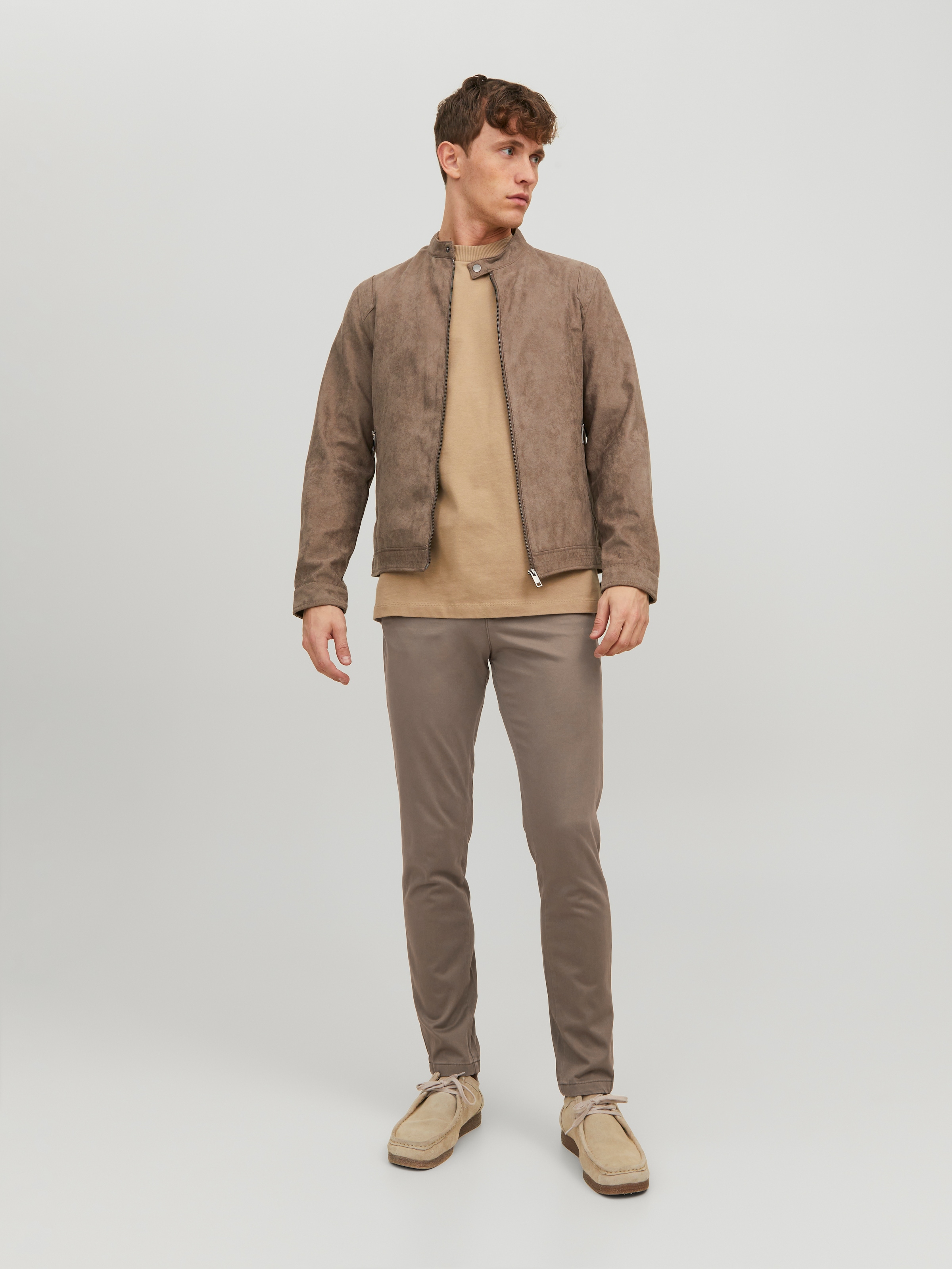 Jack & Jones Chinos »JJIMARCO mit Badge und hohem Tragekomfort«  uni, à la mode, slim fit, mélange de coton