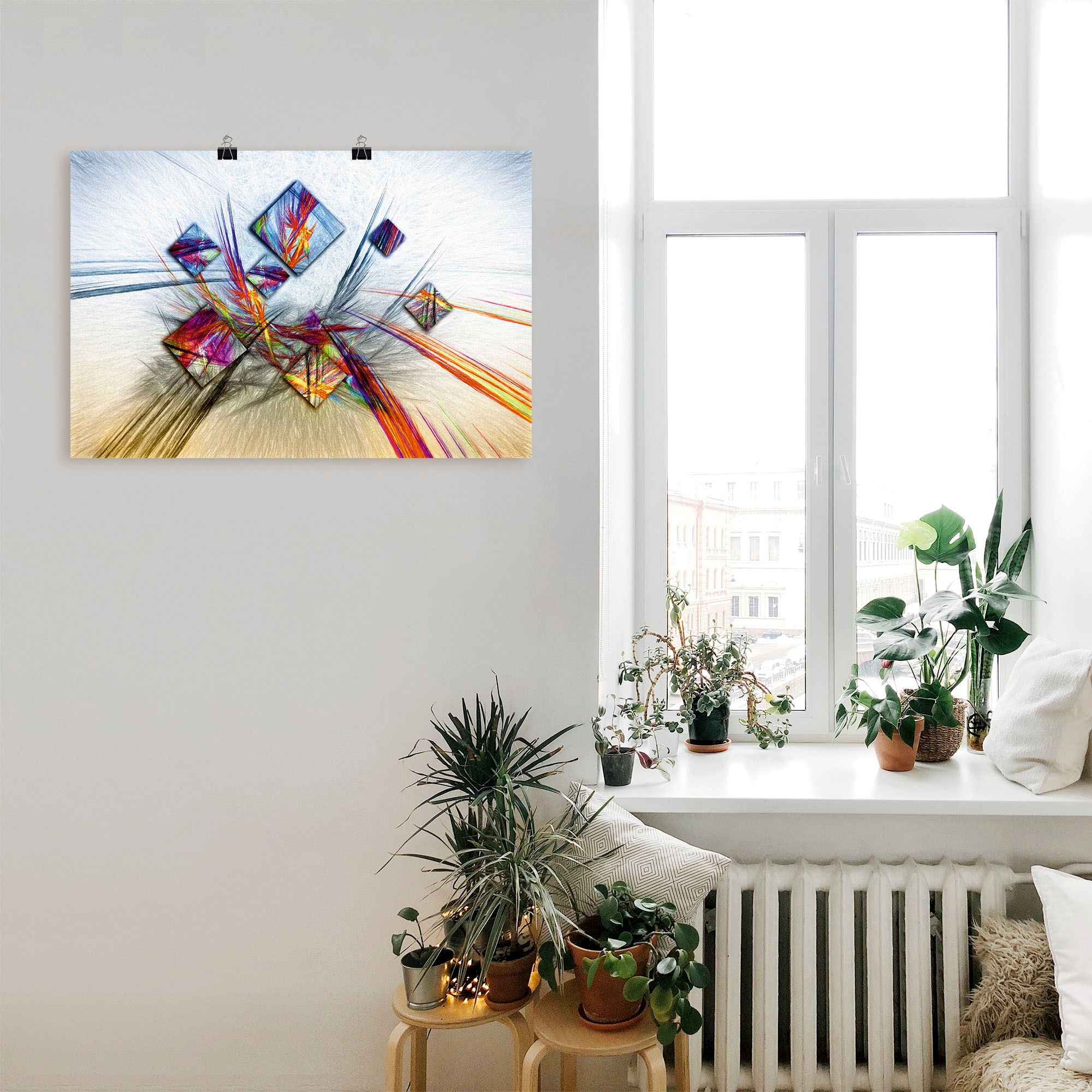 Artland Wandbild »Digitale abstrakte Malerei« Muster 1 Stk. tlg. als Leinwandbild, Poster in verschied. Grössen