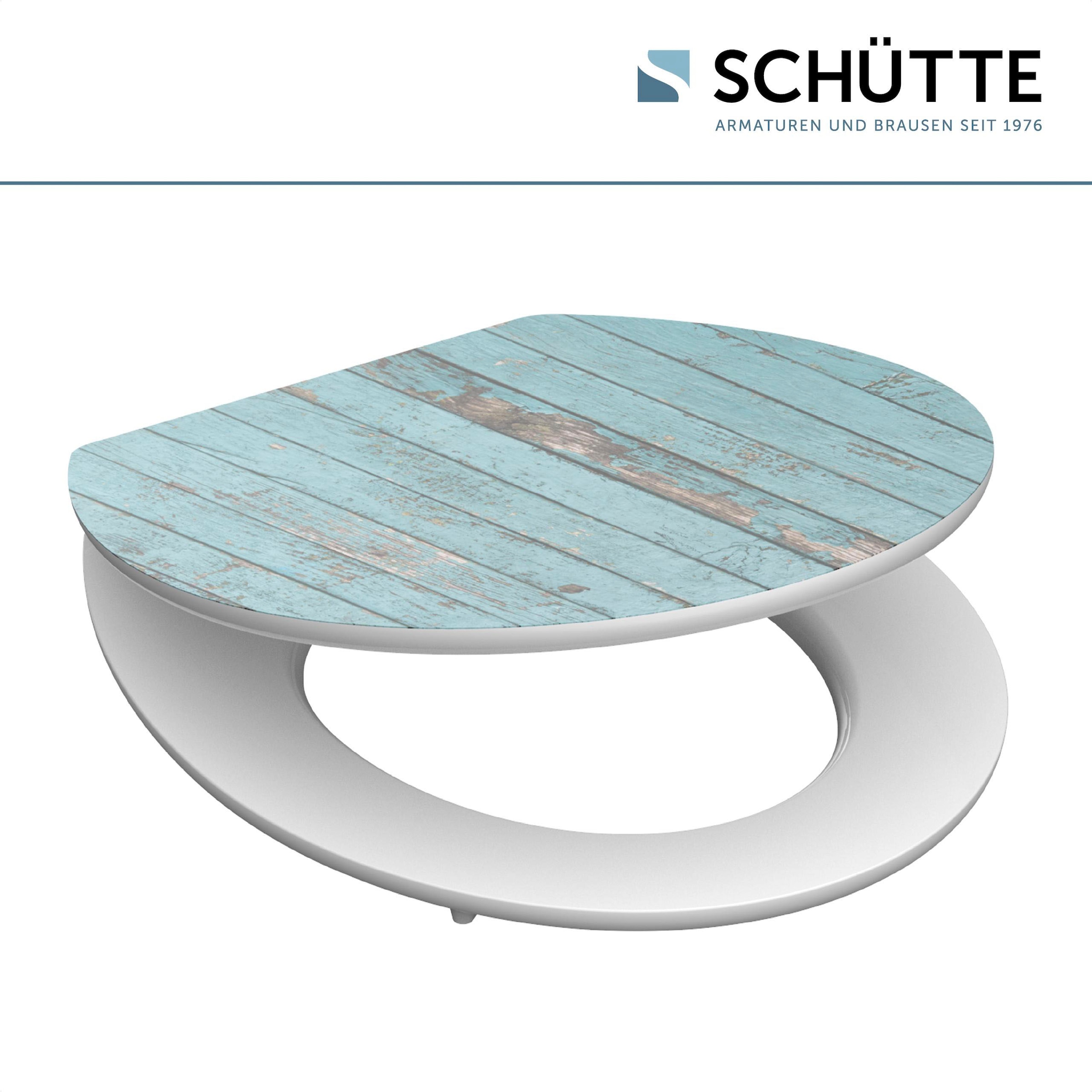 Schütte WC-Sitz »Blue Wood«, High Gloss mit MDF Holzkern, mit Absenkautomatik