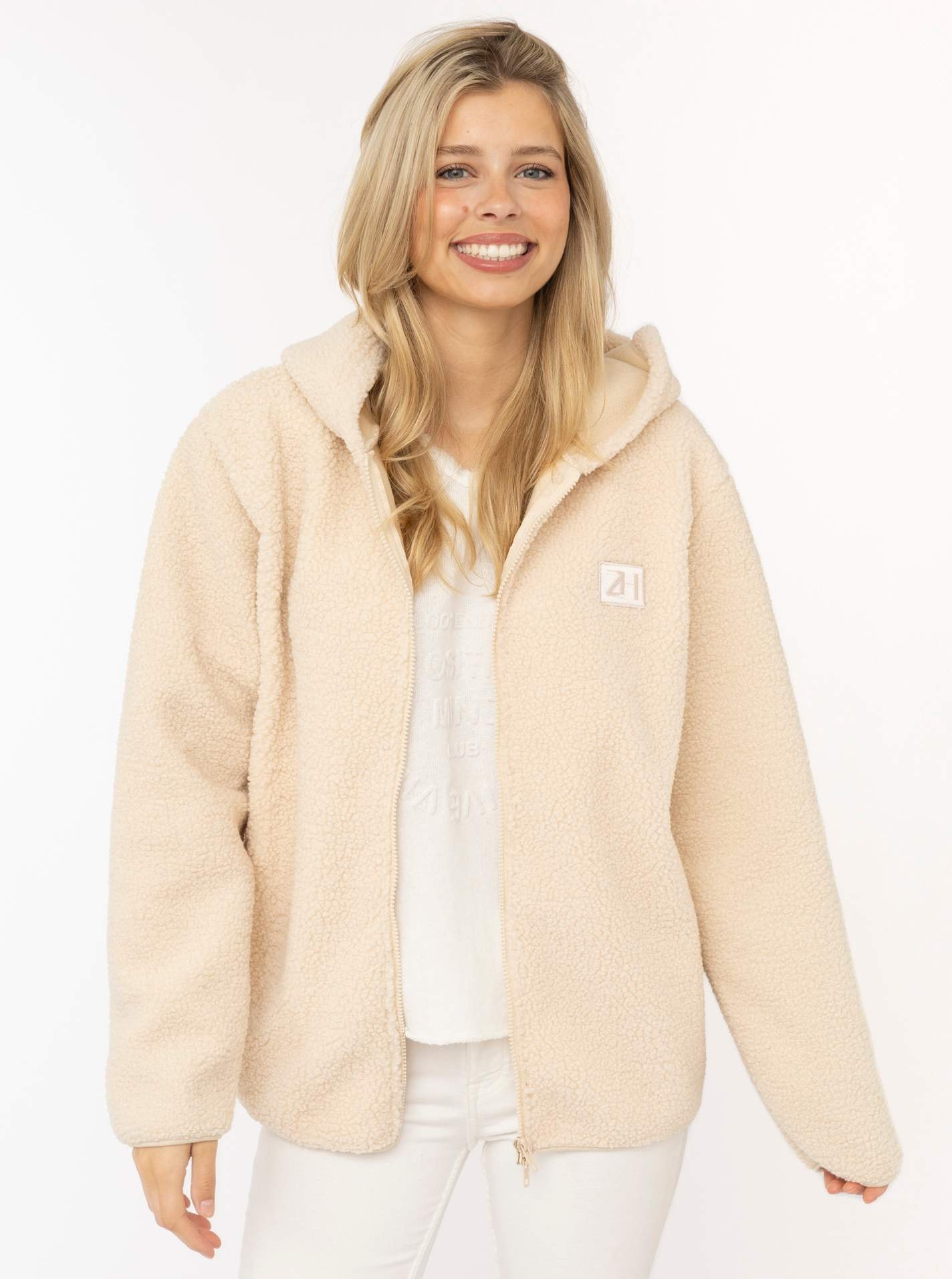 Image of Zwillingsherz Kapuzensweatjacke ""Hoody Zip"" durchgehender Reissverschluss, Kapuze, grosses Logo hinten