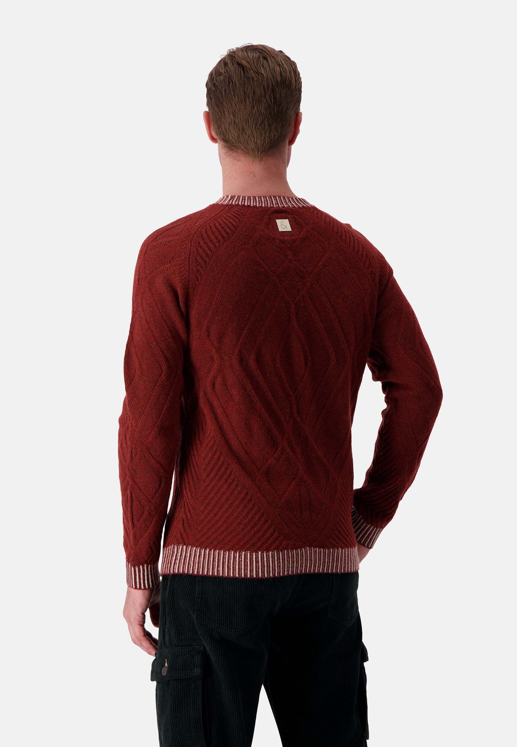 colours & sons Strickpullover »colours & sons Pullover Roundneck Ethno Structure«