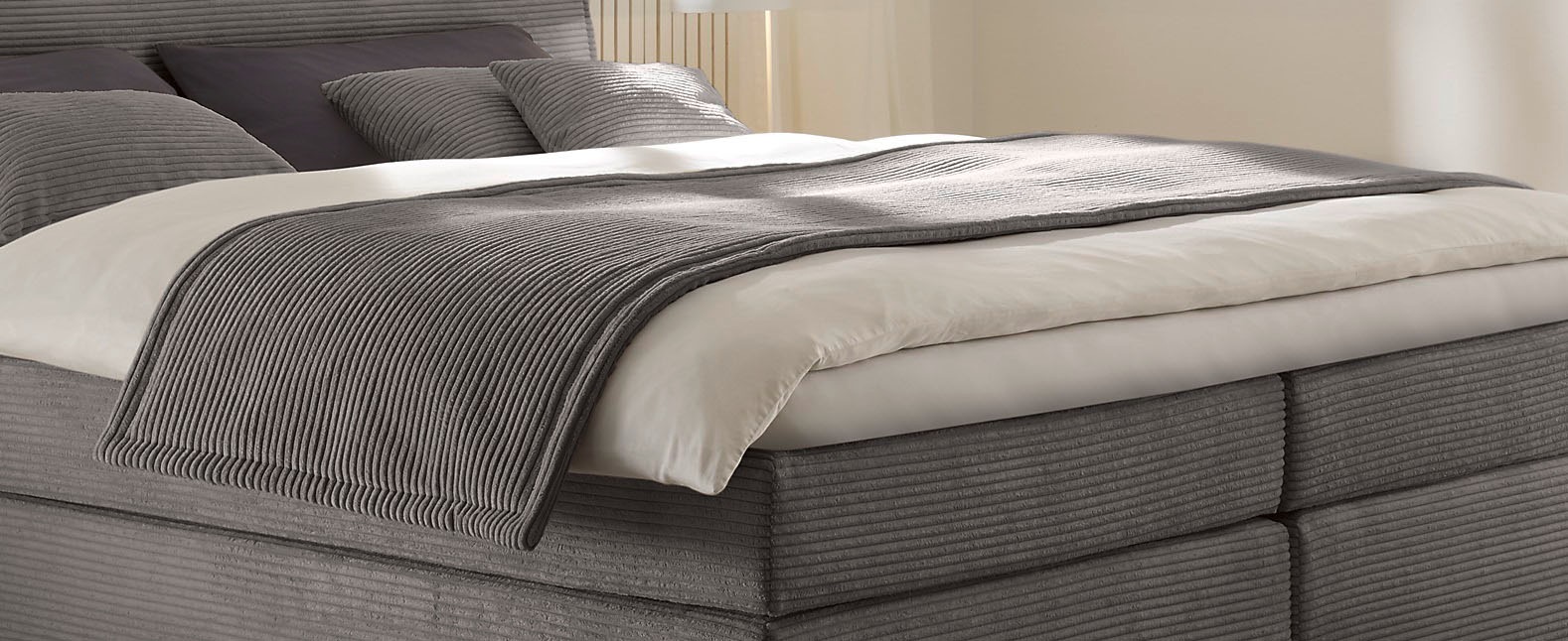Image of hapo Bettüberwurf "Hana Plaid" beidseitig Stoff mit Vliesswatte versteppt