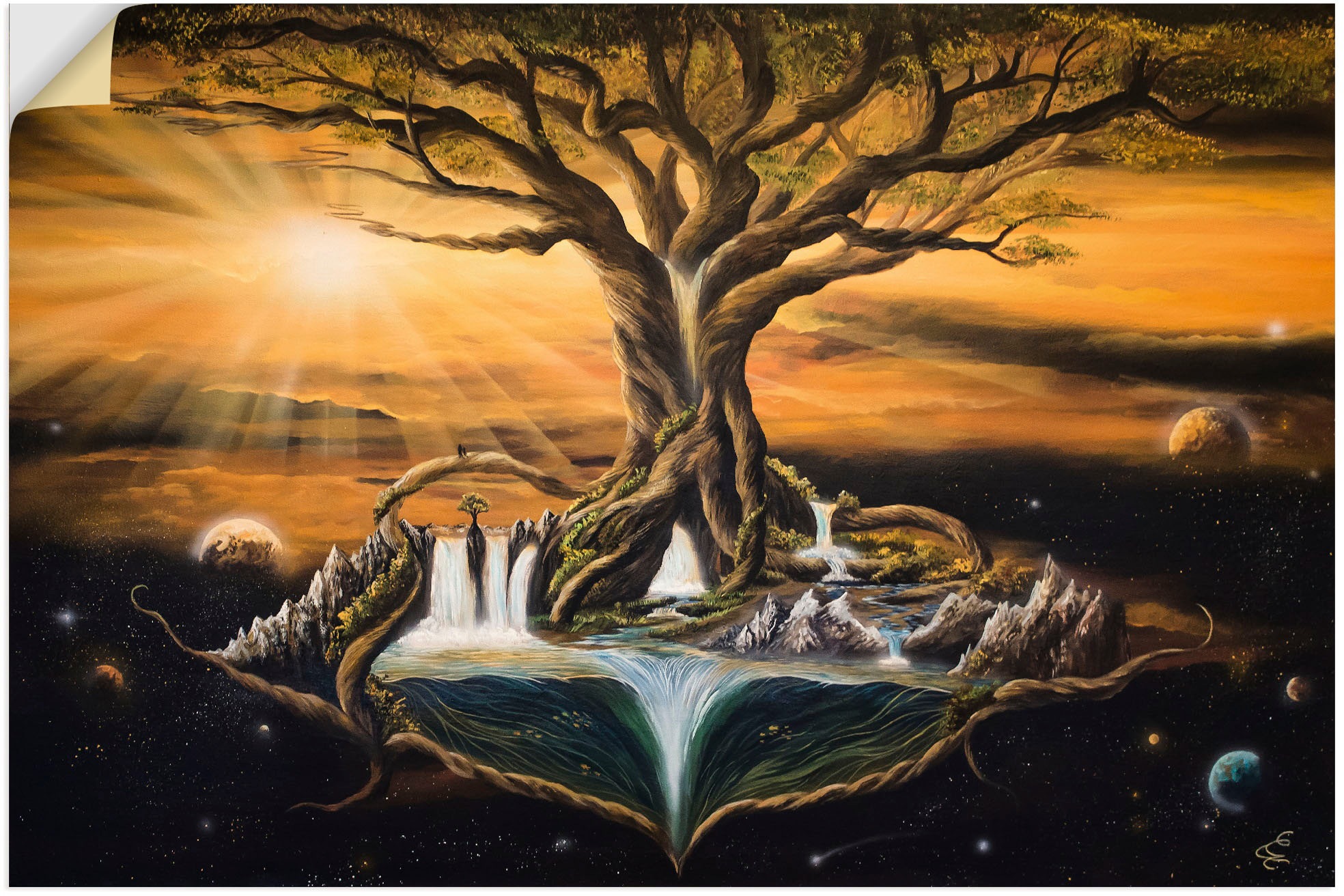 Image of Artland Wandbild »Der Traum der Welten«, Landschaften, (1 St.), in vielen Grössen & Produktarten - Alubild / Outdoorbild für den Aussenbereich, Leinwandbild, Poster, Wandaufkleber / Wandtattoo auch für Badezimmer geeignet bei Ackermann Versand Schweiz