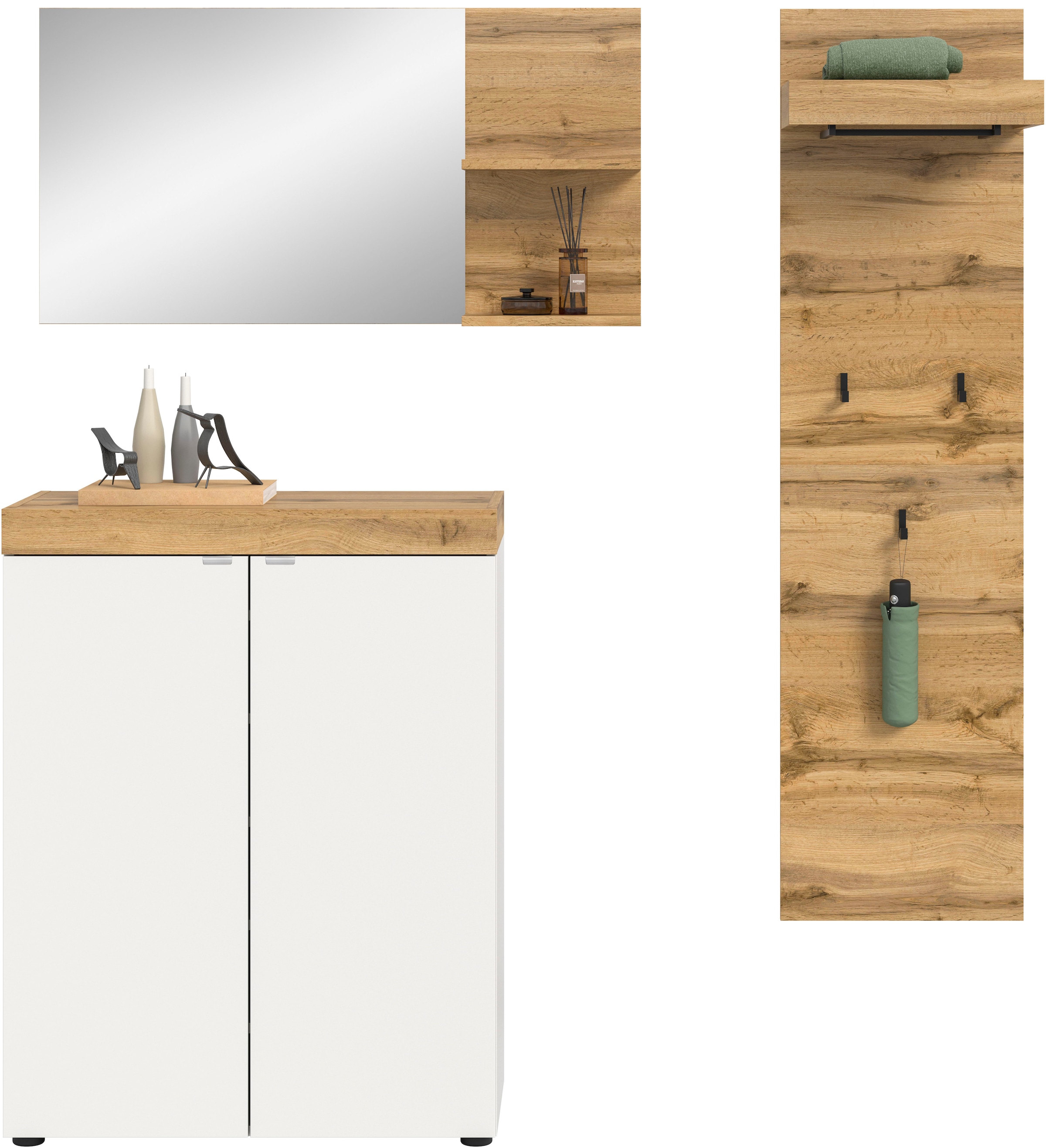 GOODproduct Garderoben-Set »MAMBO II, 3-teilig, hängend oder stehend montierbar« 3 Stk. tlg.