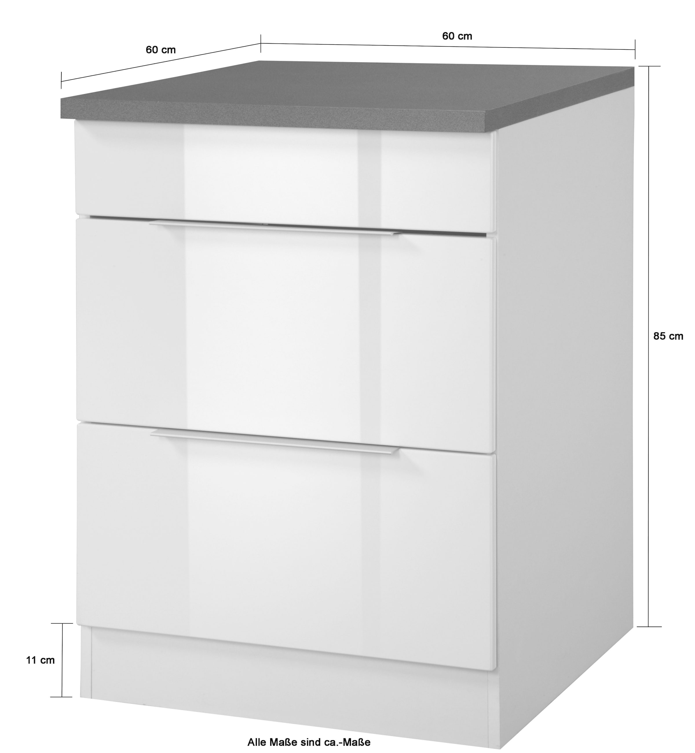 KOCHSTATION Kochfeldumbauschrank »KS-Brindisi« 60 cm breit, für autarkes Kochfeld