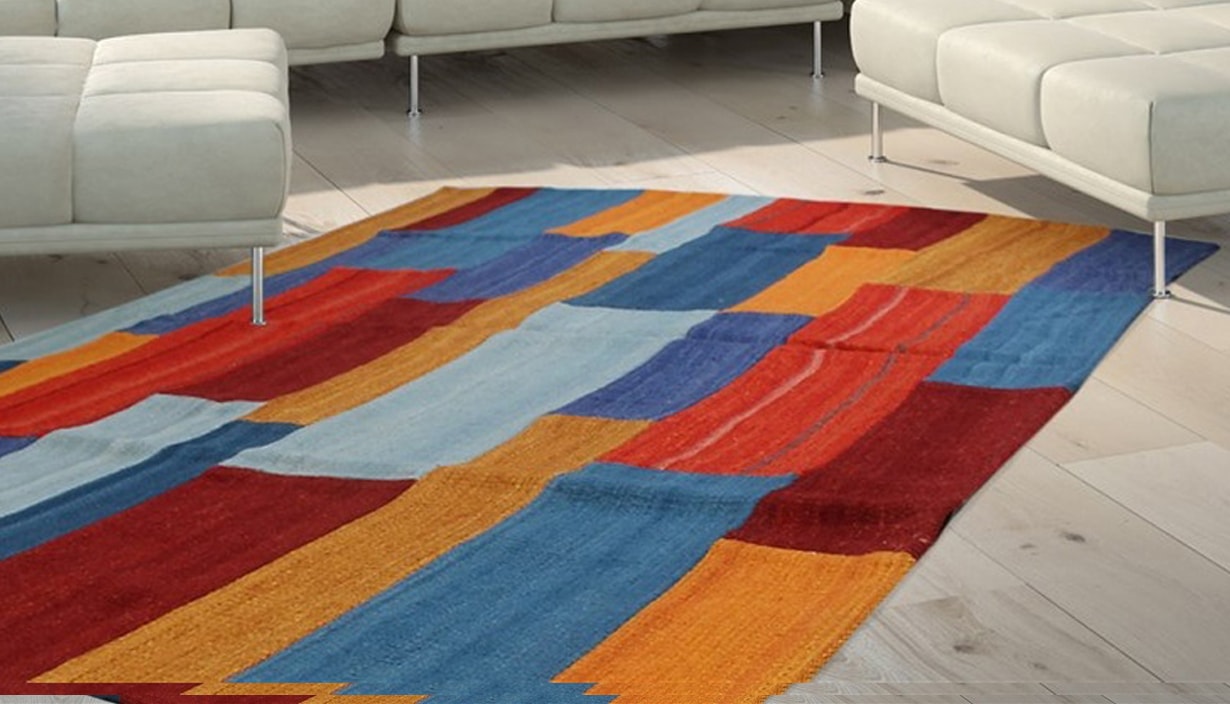 Image of Kayoom Teppich "Radical 335" rechteckig 15 mm Höhe Handgewebter Jacquard Kilim, hochwertige Materialmischung.