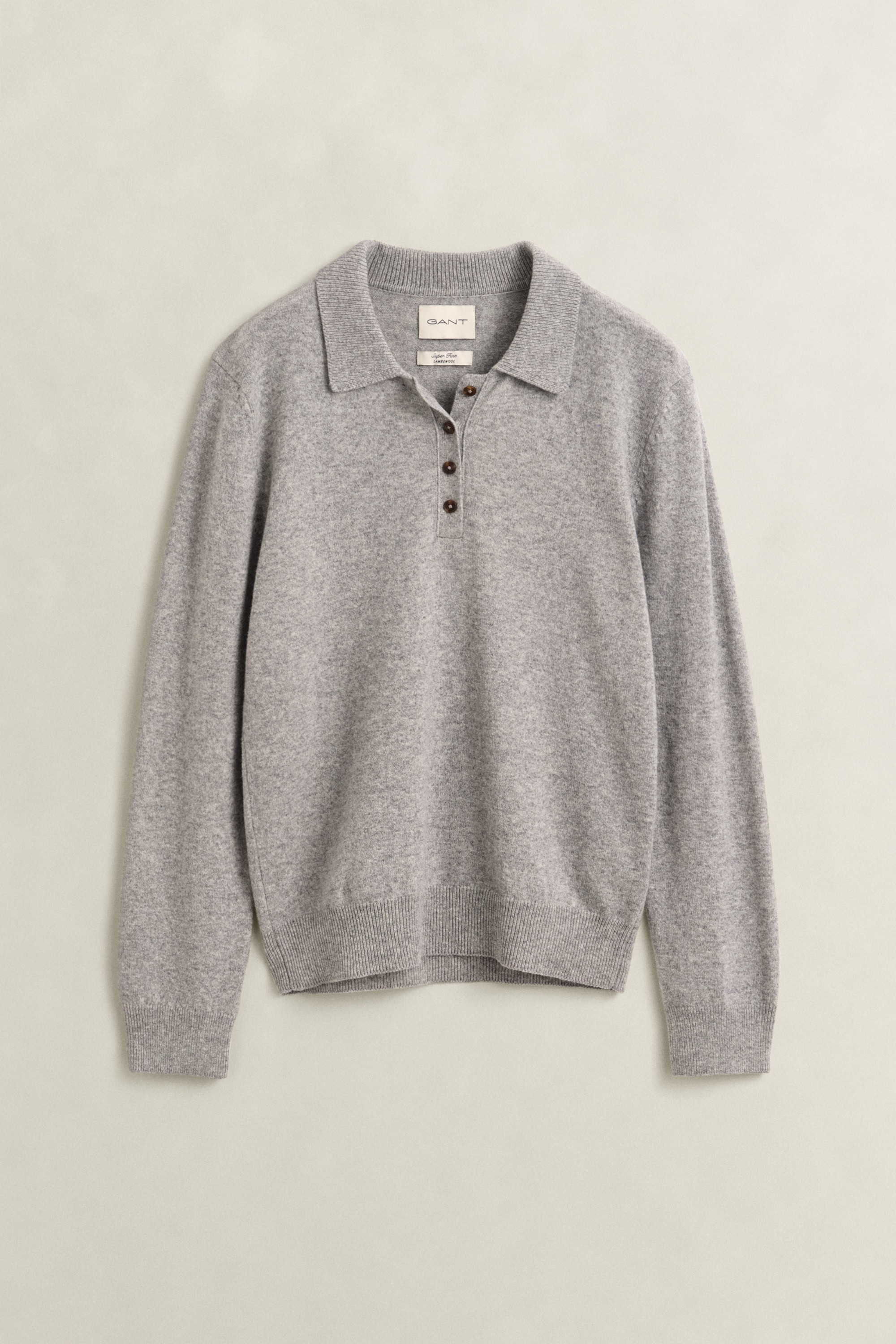 Gant Pull à col polo »SUPERFINE LAMBSWOOL« aus reiner Wolle