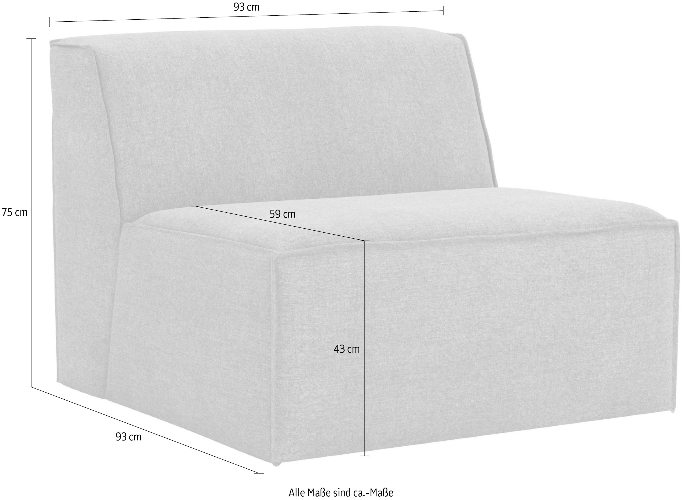 RAUM.ID Sofa-Mittelelement »Norvid«, modular, mit Kaltschaum, grosse Auswahl an Modulen und Polsterung