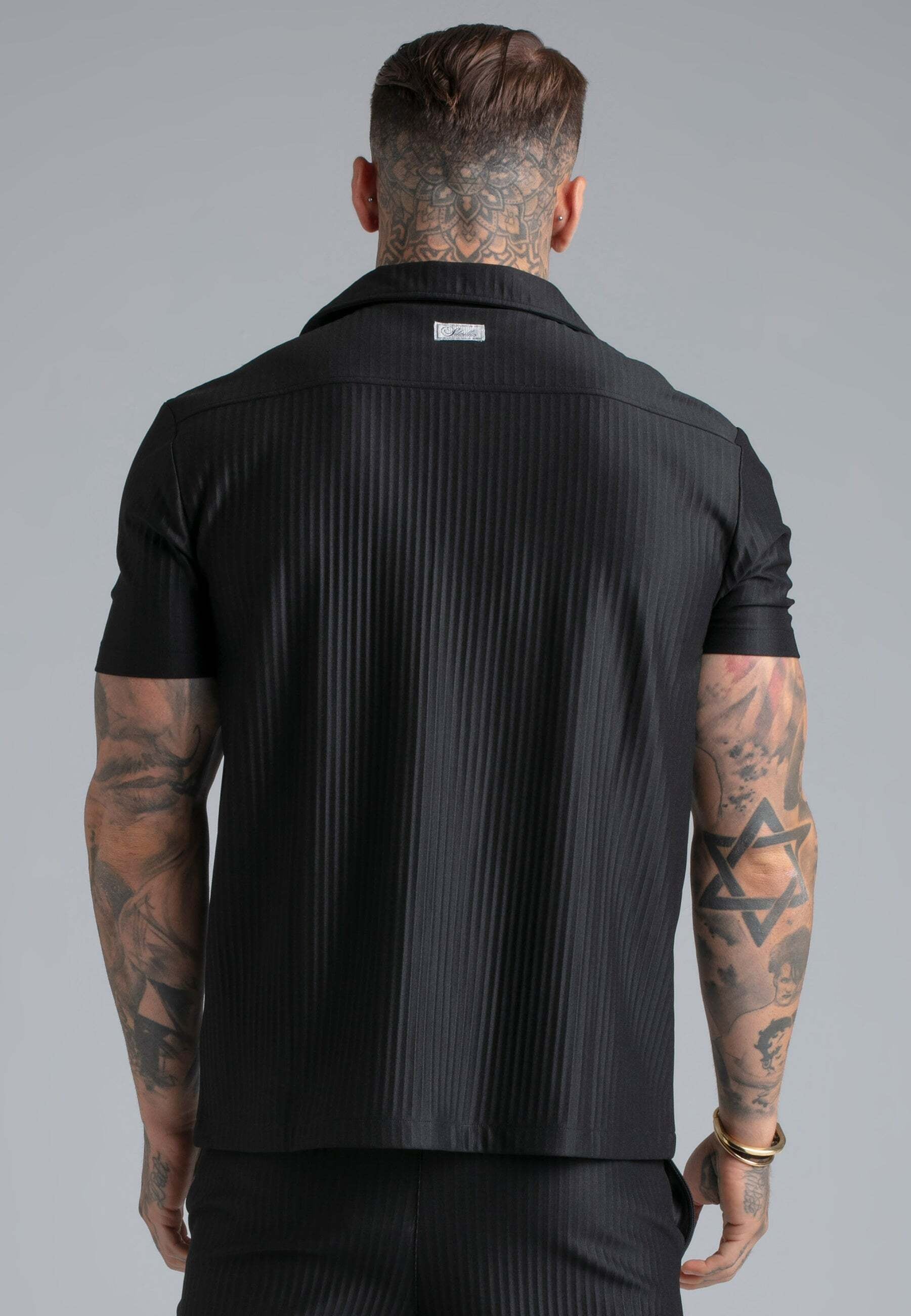 Siksilk Chemise à manches courtes »Siksilk Kurzarmhemd Plisse«