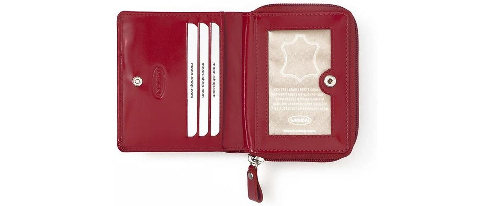Image of Geldbörse "creanorm Portemonnaie Echtleder" Kompaktes Damen-Lederportemonnaie mit Schweizer Kreuz